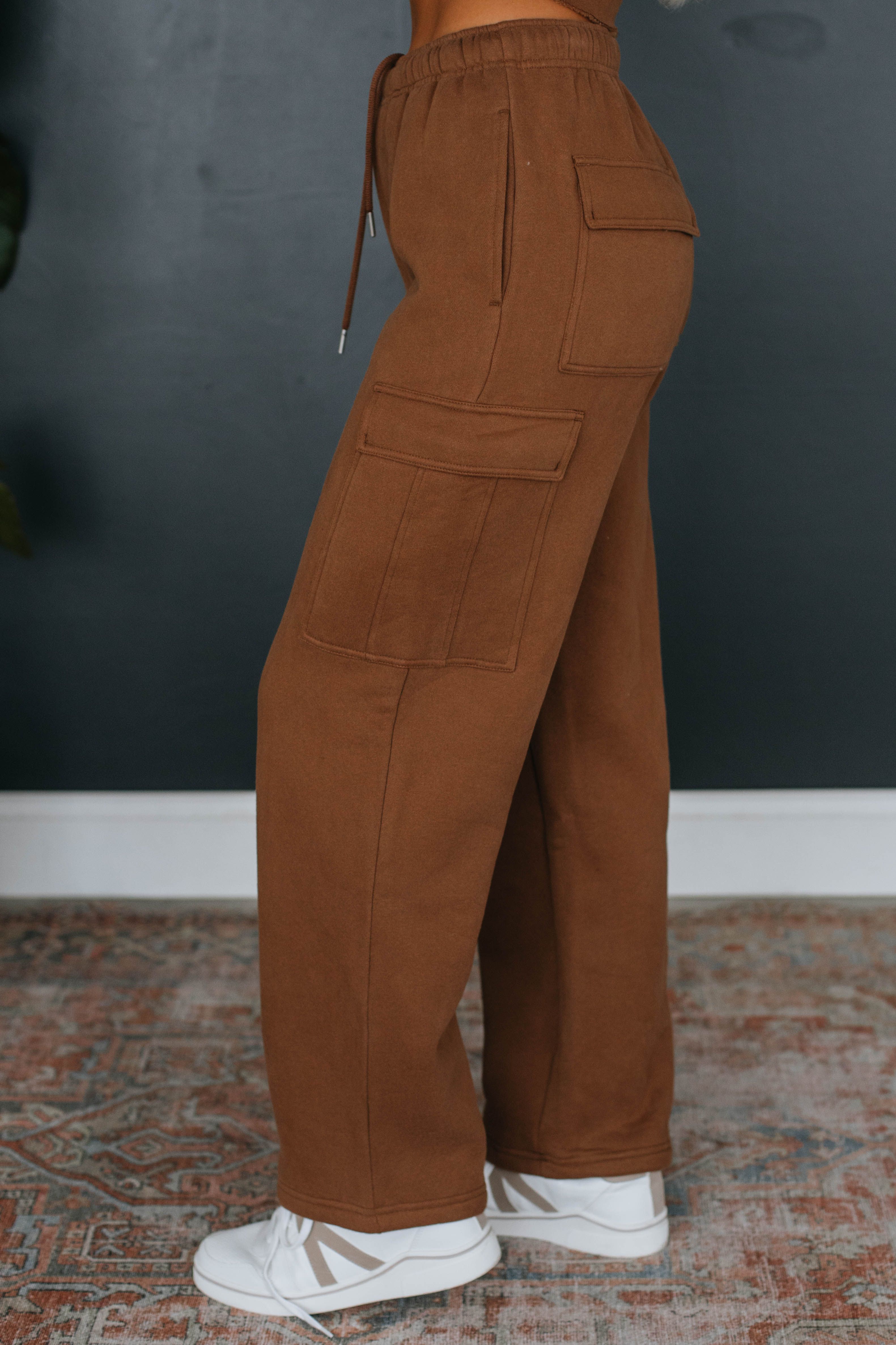 Autumn Cargo Lounge Pants - Chocolate sold by Wild Oak Boutique product image thumbnail 3