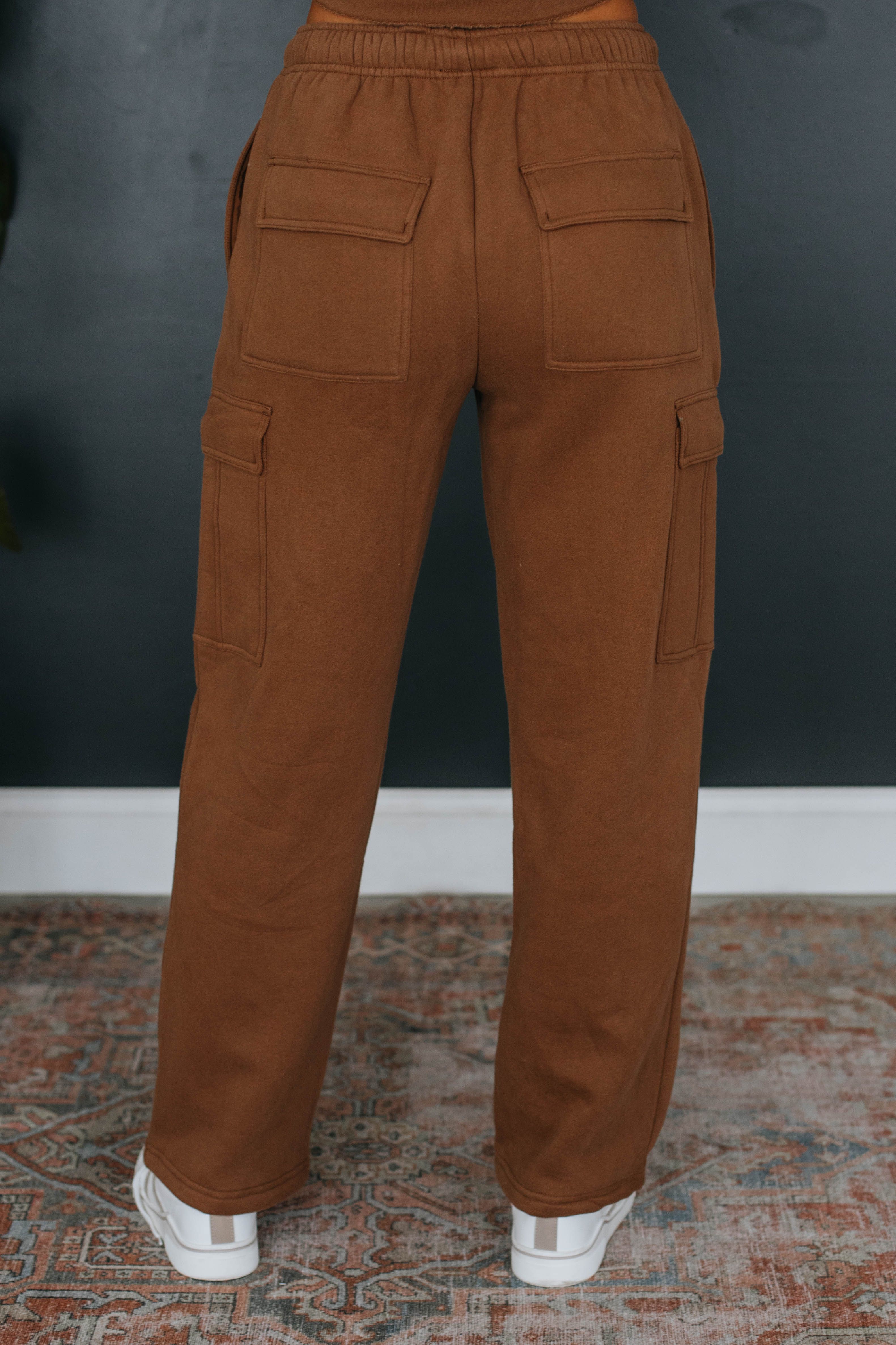 Autumn Cargo Lounge Pants - Chocolate sold by Wild Oak Boutique product image thumbnail 5