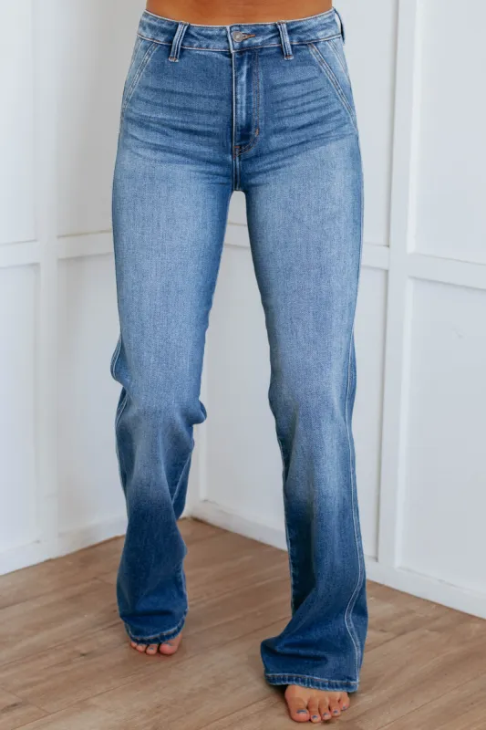 Emmett KanCan Slim Flare Jeans - Medium Wash sold by Wild Oak Boutique