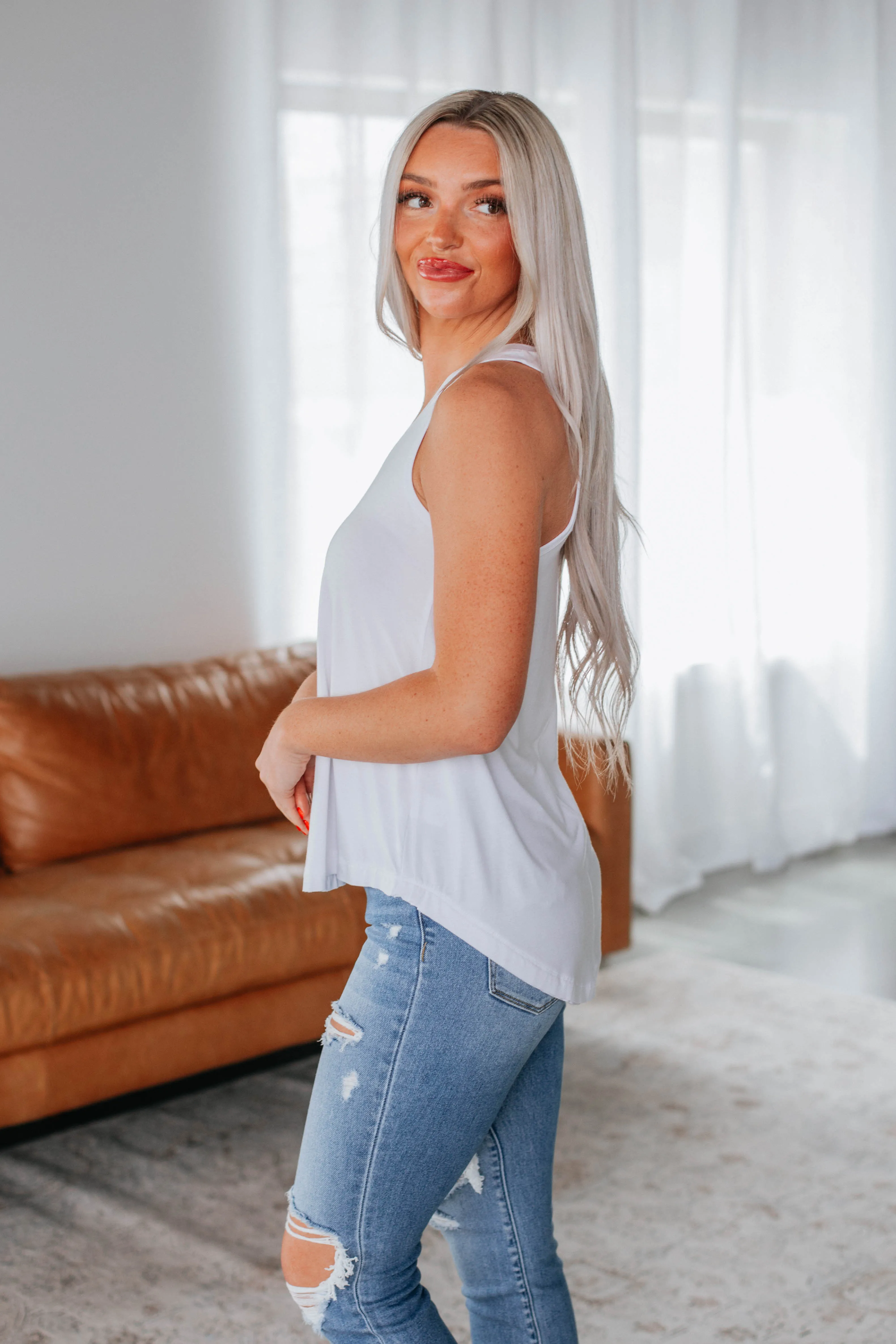 Teyana Tank - Ivory sold by Wild Oak Boutique product image thumbnail 2