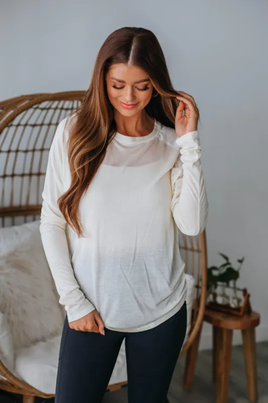 Nilo Long Sleeve Top - Cream sold by Wild Oak Boutique