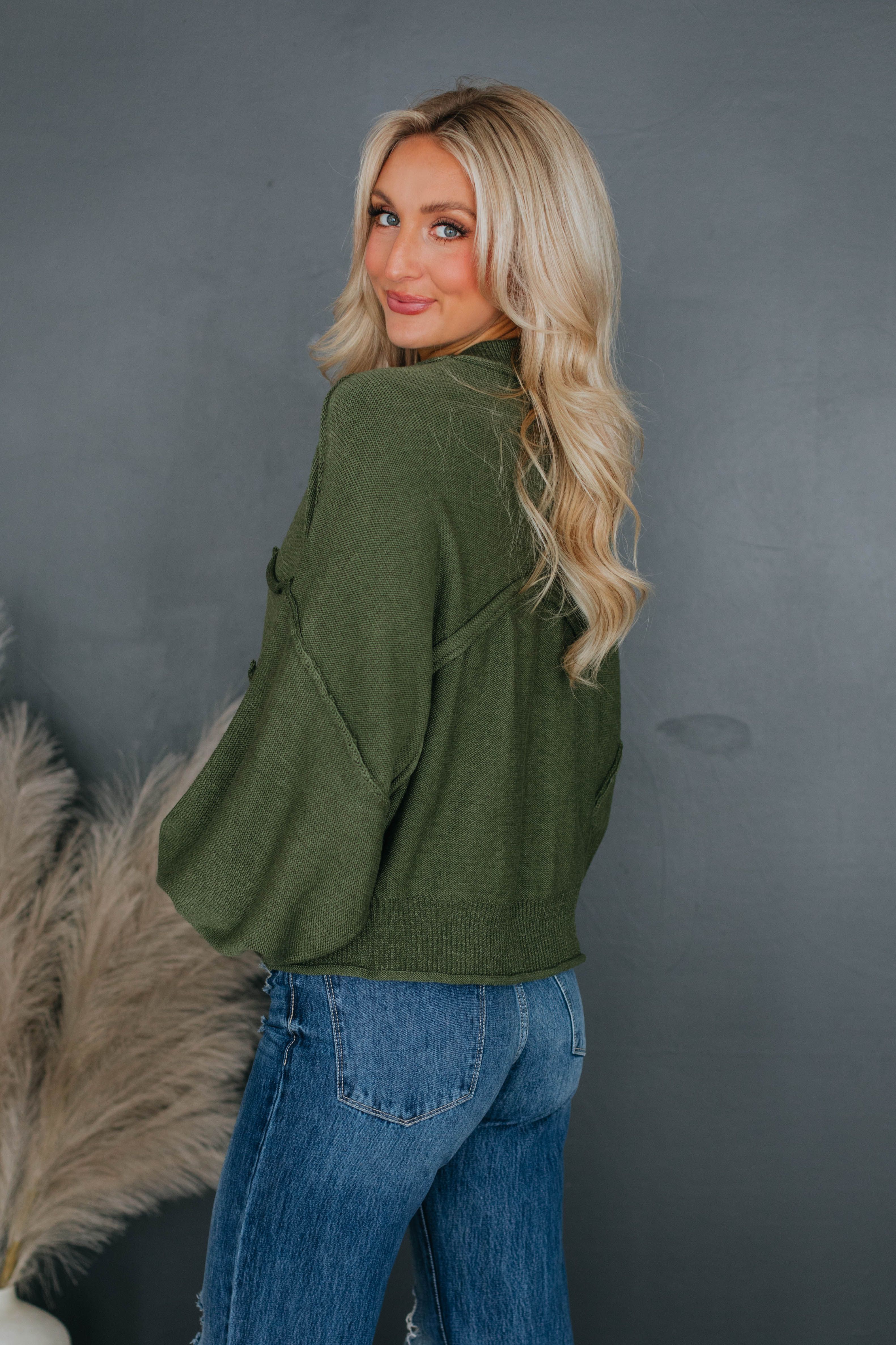 Lyndon Sweater - Olive sold by Wild Oak Boutique product image thumbnail 5