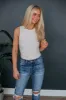 April Ribbed Bodysuit - Natural sold by Wild Oak Boutique