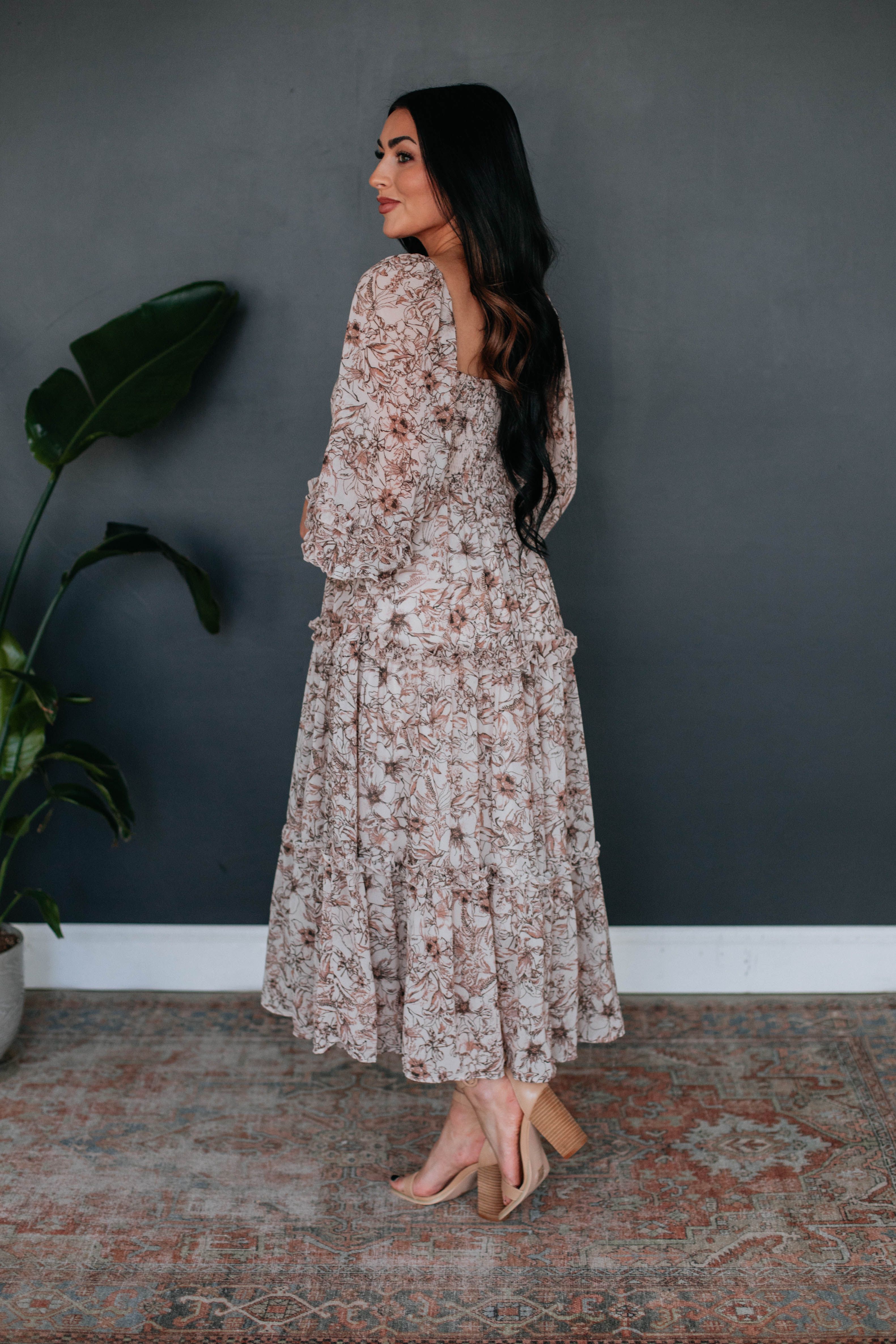 Lynn Floral Midi Dress sold by Wild Oak Boutique product image thumbnail 4