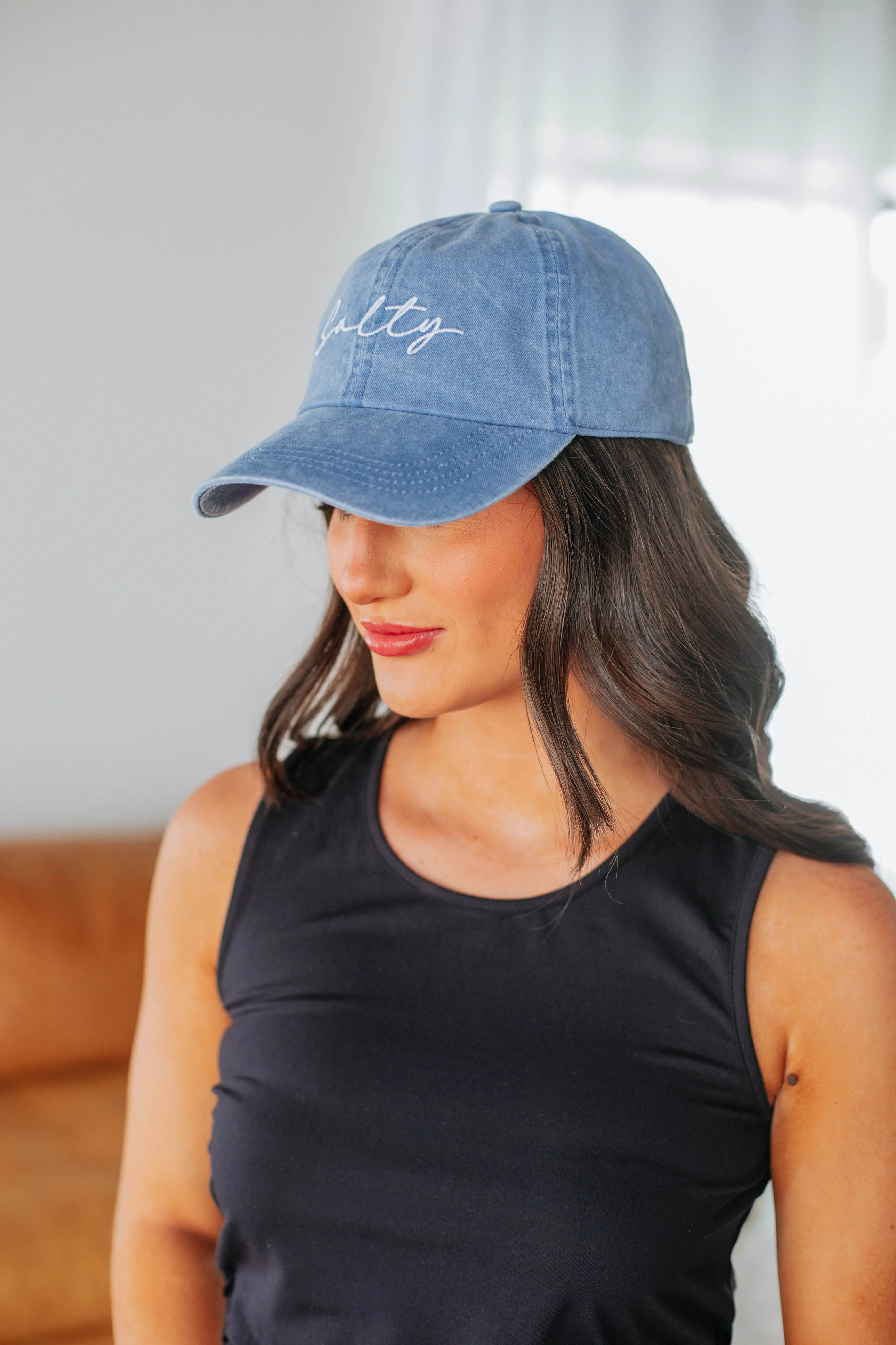Salty Baseball Cap - Denim Blue sold by Wild Oak Boutique product image thumbnail 3