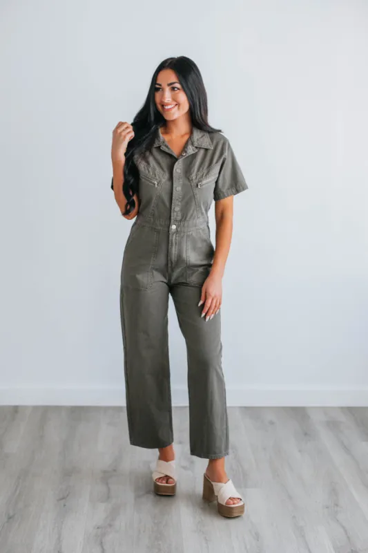 Cambria Utility Jumpsuit sold by Wild Oak Boutique