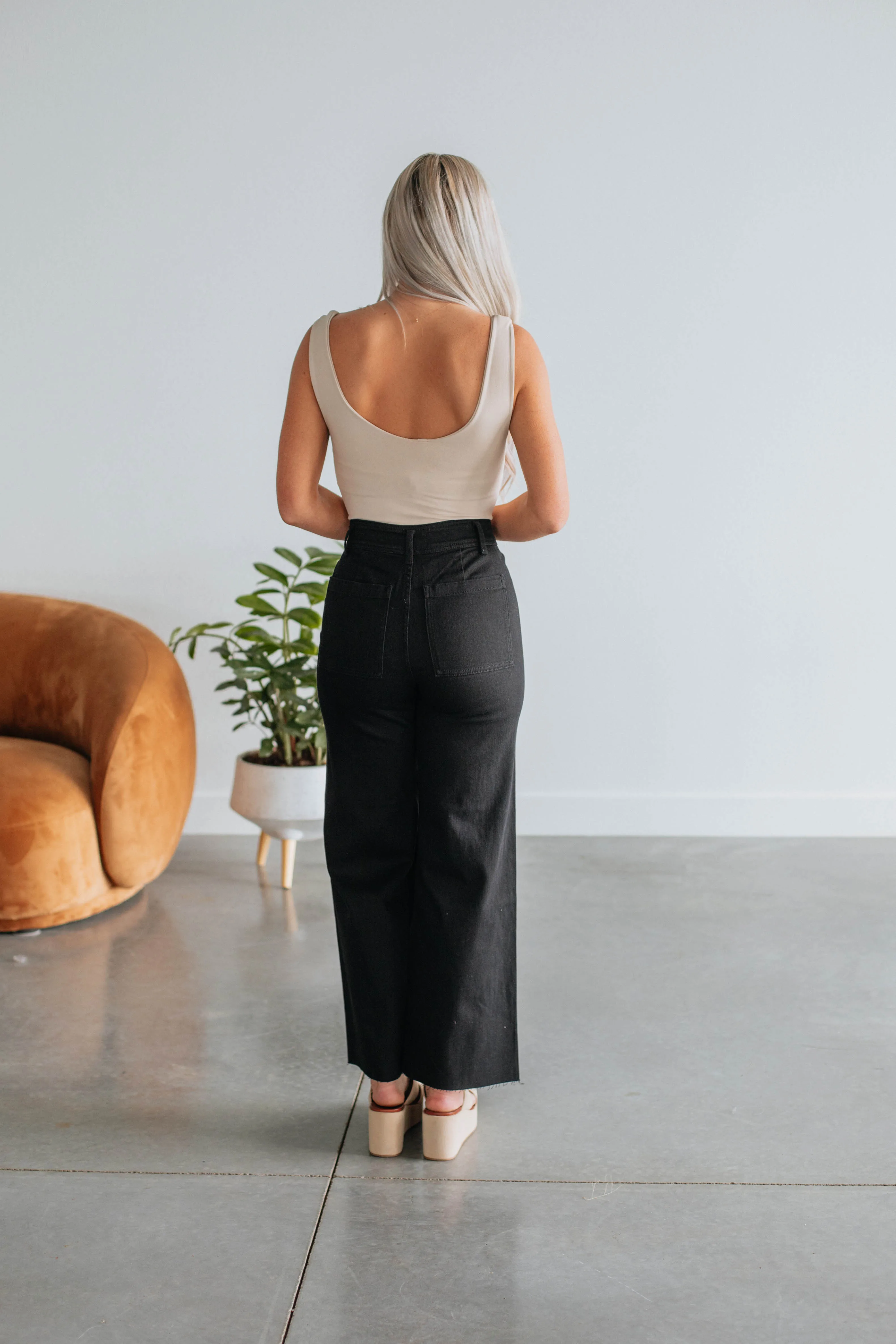 Linsley Wide Leg Pants - Black sold by Wild Oak Boutique product image thumbnail 5