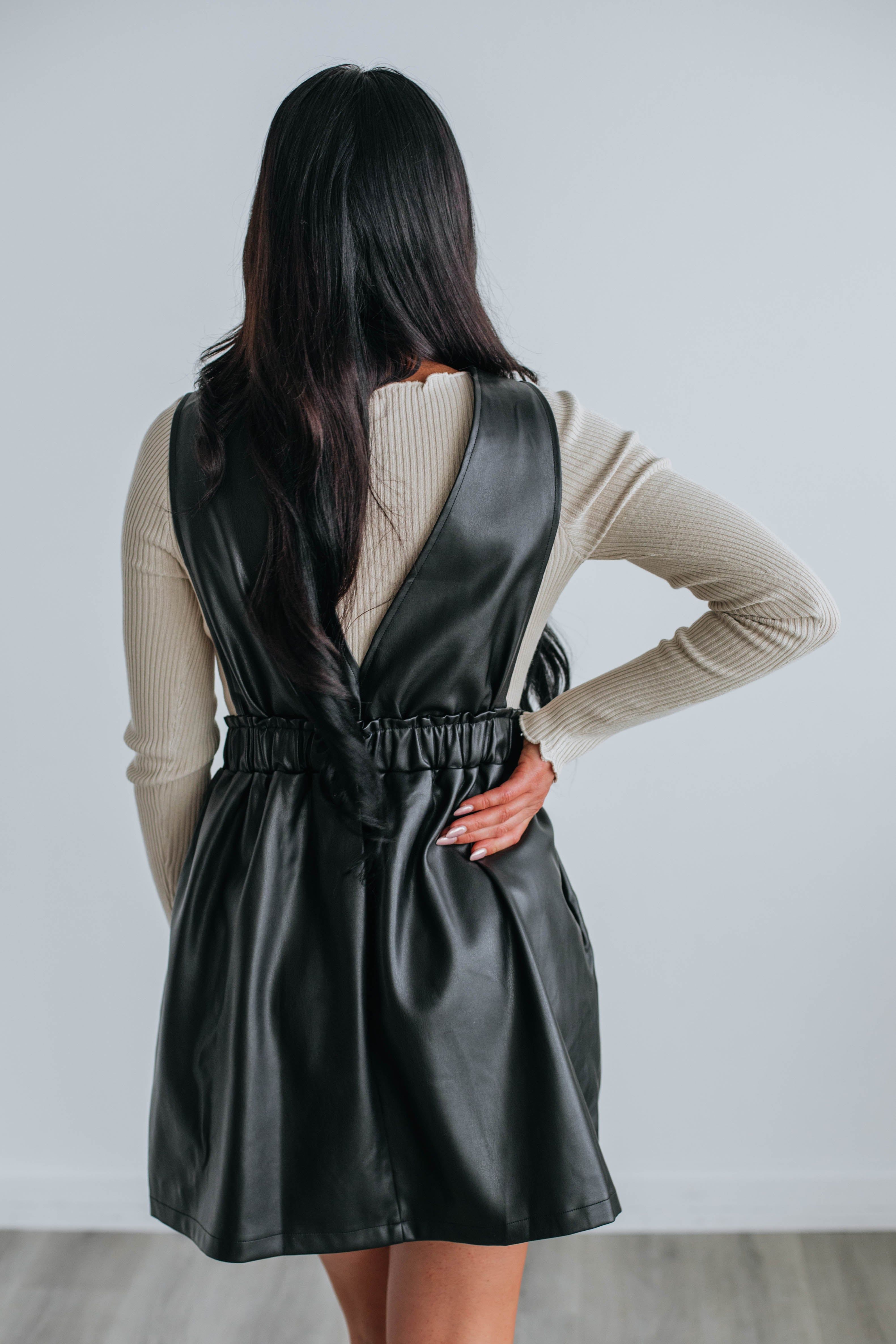 Kienna Leather Mini Dress sold by Wild Oak Boutique product image thumbnail 4