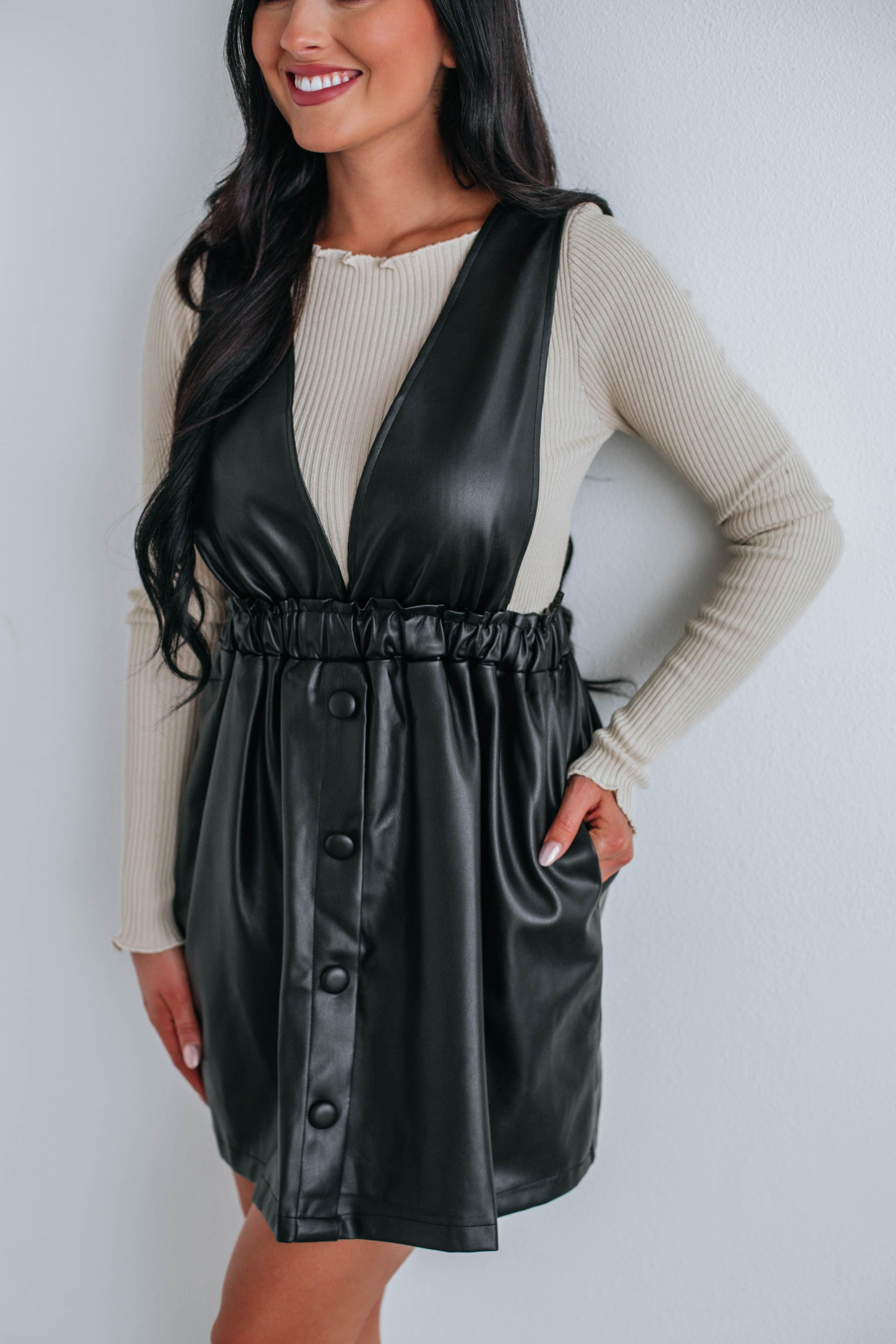 Kienna Leather Mini Dress sold by Wild Oak Boutique product image thumbnail 2