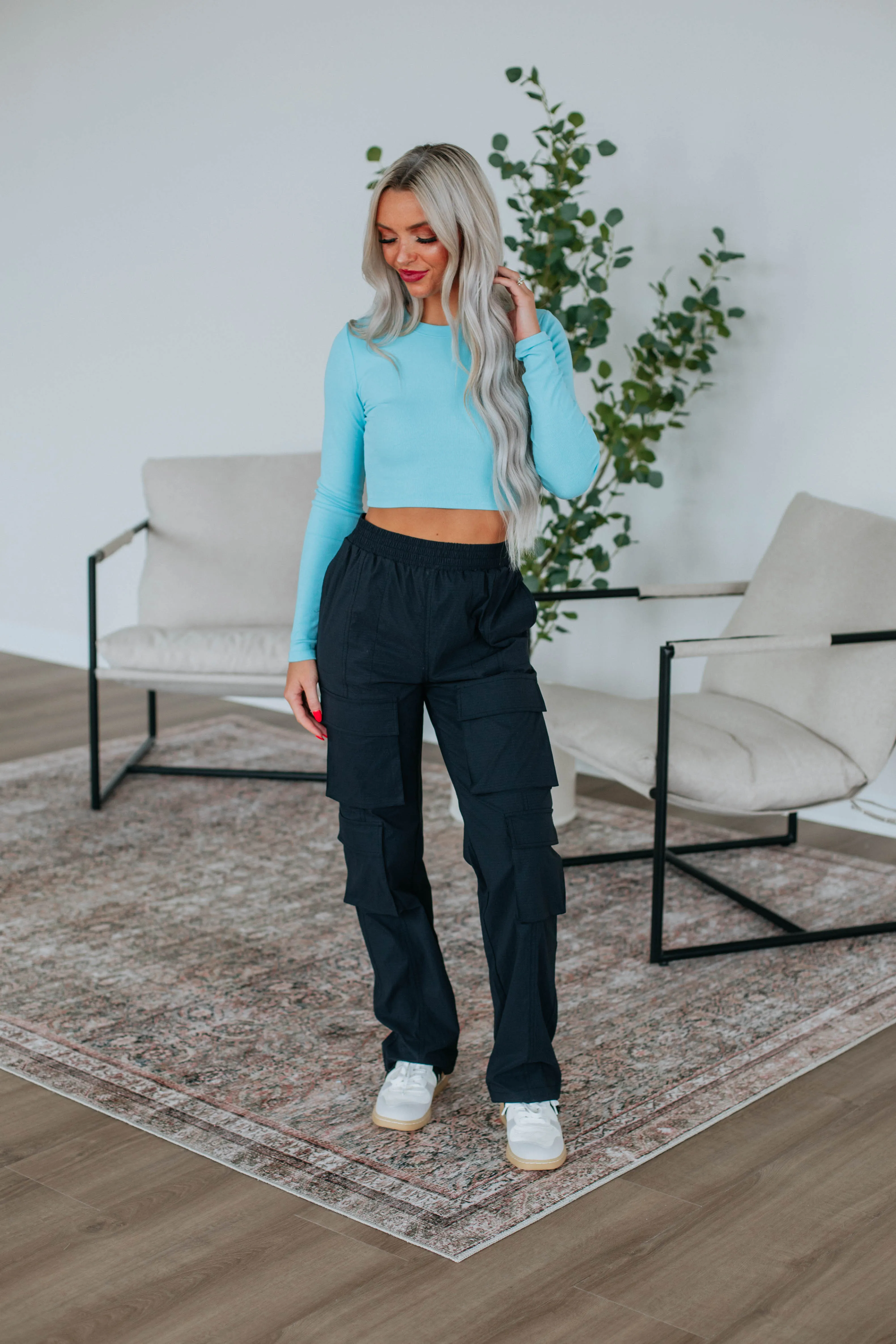 Mazure Ribbed Top - Sky Blue sold by Wild Oak Boutique product image thumbnail 3