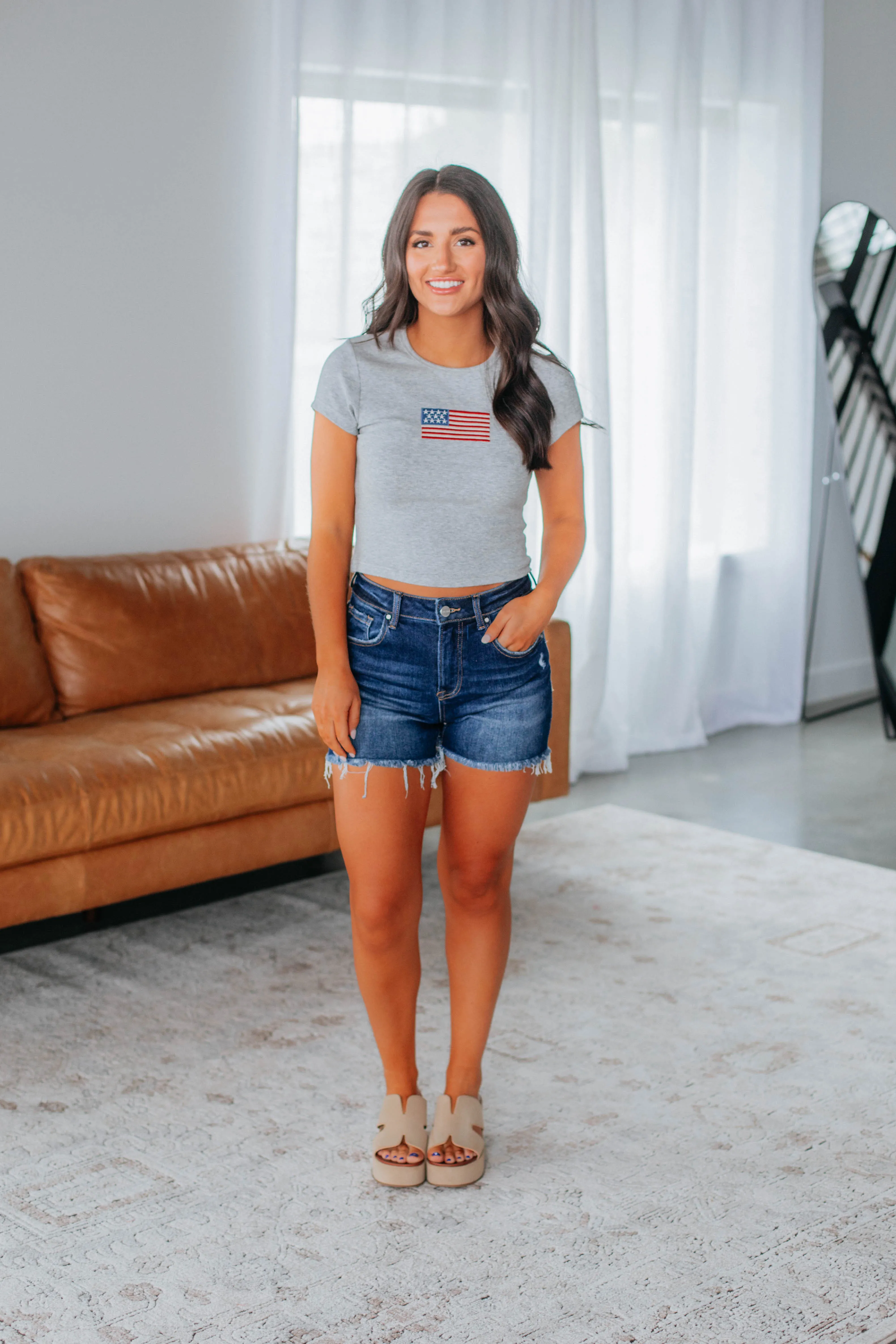 Little Miss Independent Tee - Heather Grey sold by Wild Oak Boutique product image thumbnail 5