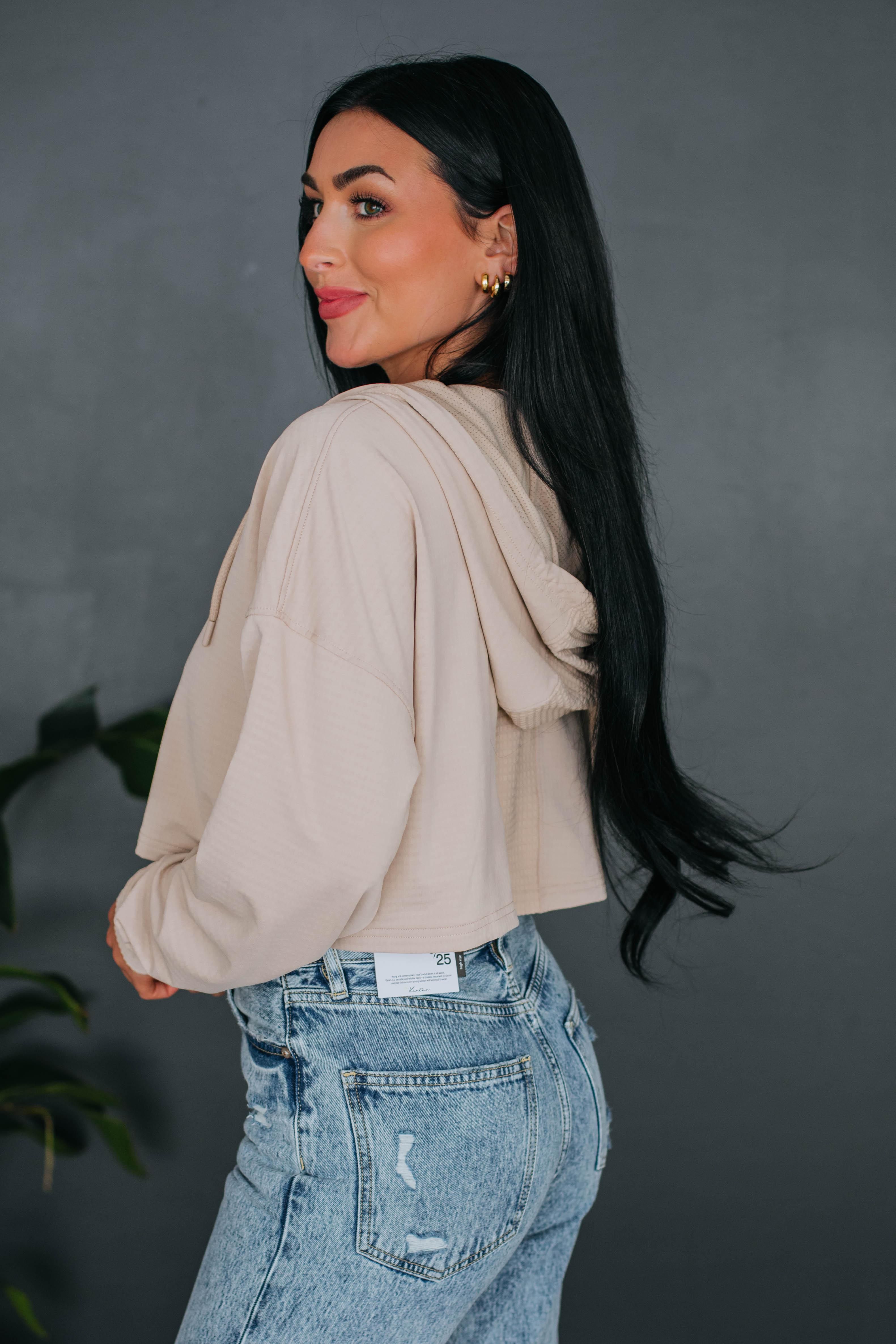 Brynn Cropped Jacket - Natural sold by Wild Oak Boutique product image thumbnail 3