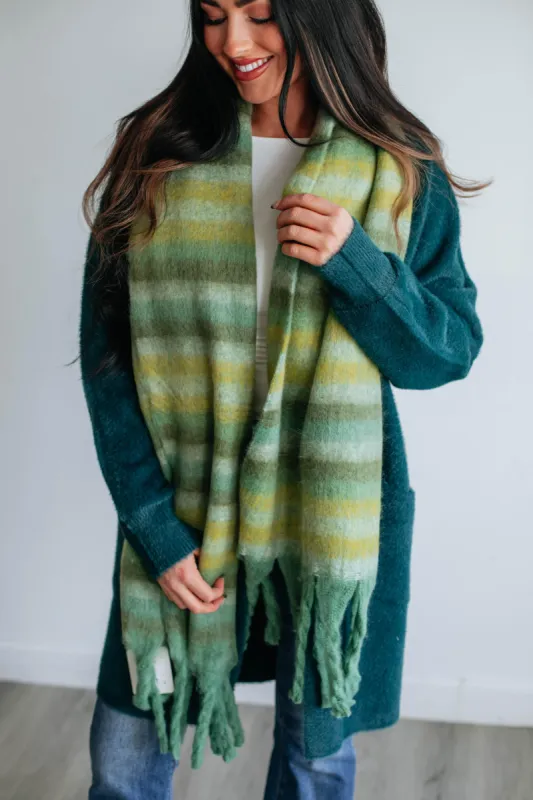 Zella Colorblock Scarf - Sage Mix sold by Wild Oak Boutique