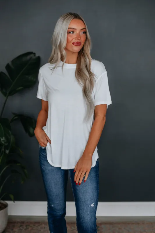 Marvell Basic Tee - Ivory sold by Wild Oak Boutique