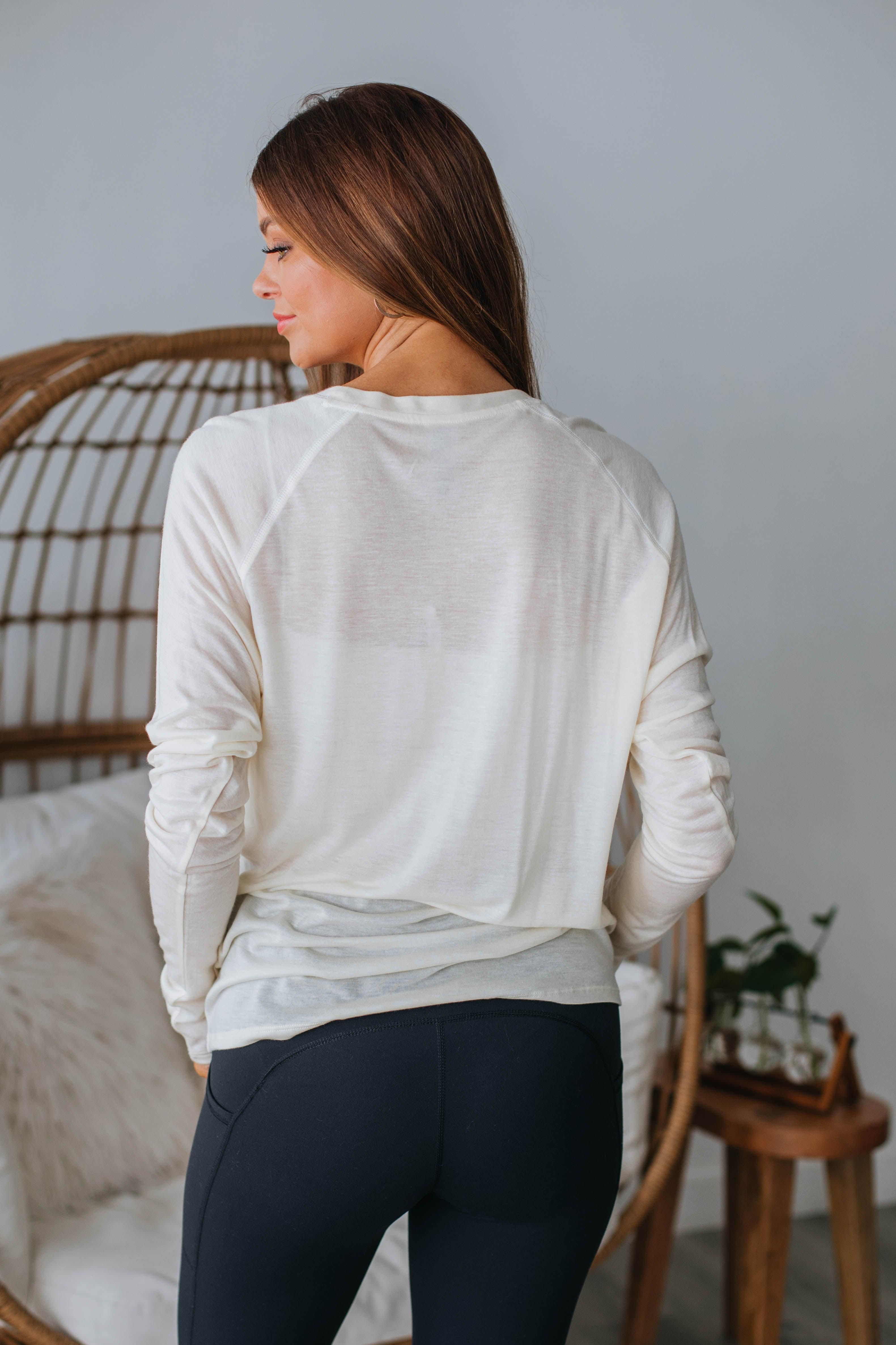 Nilo Long Sleeve Top - Cream sold by Wild Oak Boutique product image thumbnail 4