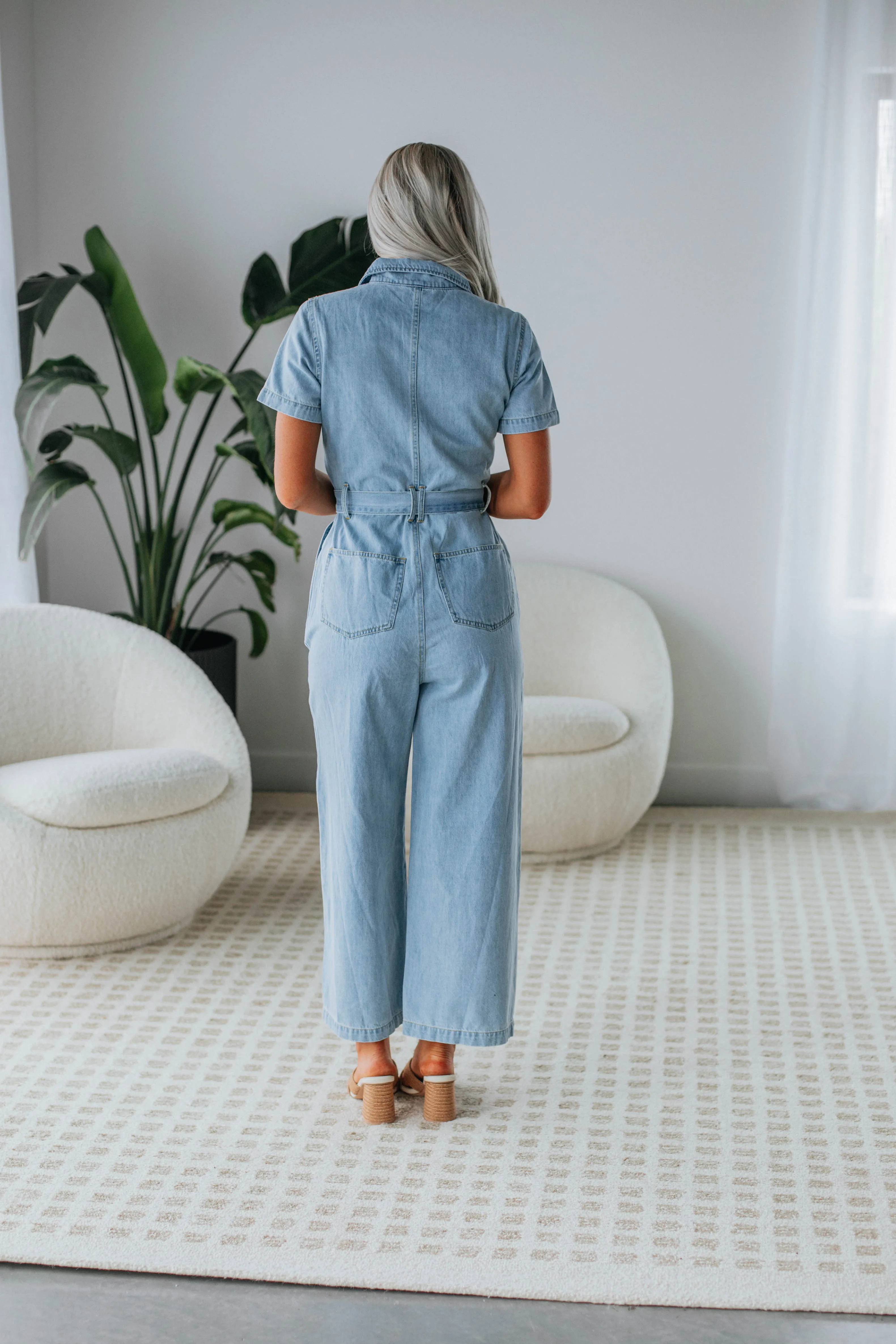 Kaysie Denim Jumpsuit sold by Wild Oak Boutique product image thumbnail 5