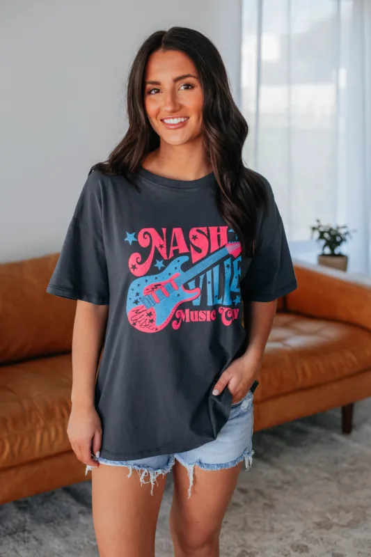 Nashville Oversized Graphic Tee sold by Wild Oak Boutique