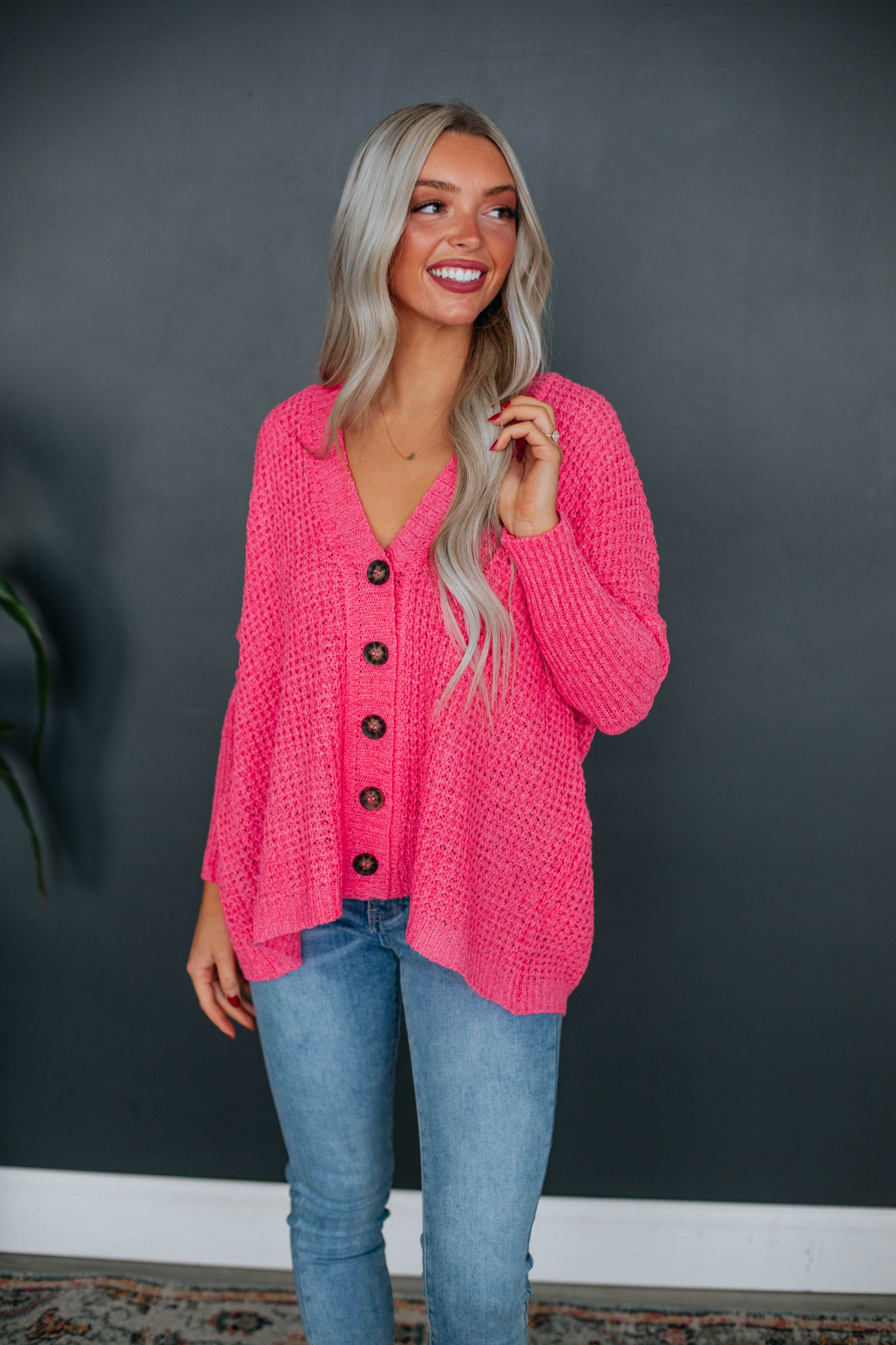 Tayten Cardigan - Bubblegum sold by Wild Oak Boutique product image thumbnail 4