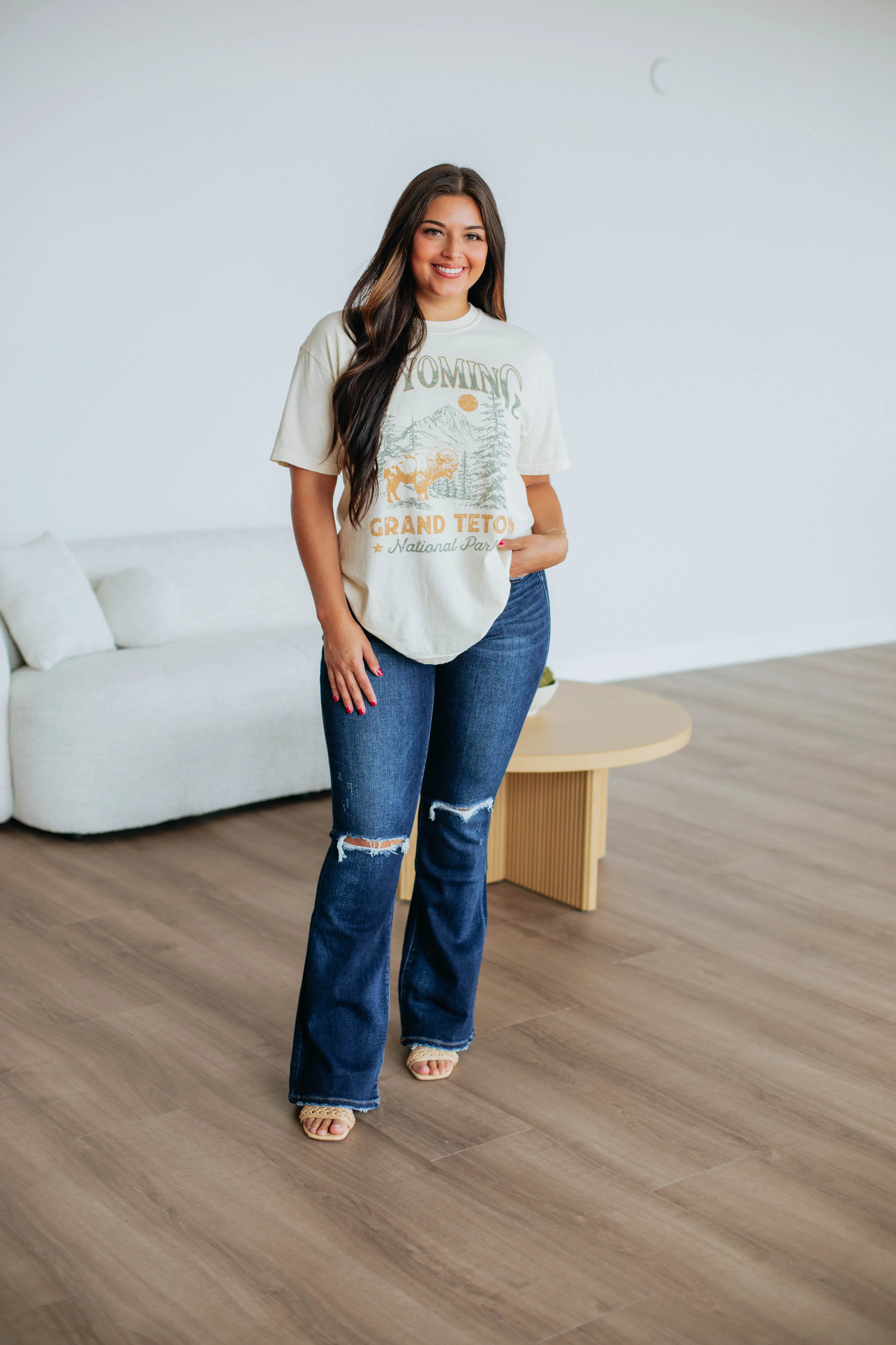 Wyoming Graphic Tee - Ivory sold by Wild Oak Boutique product image thumbnail 3