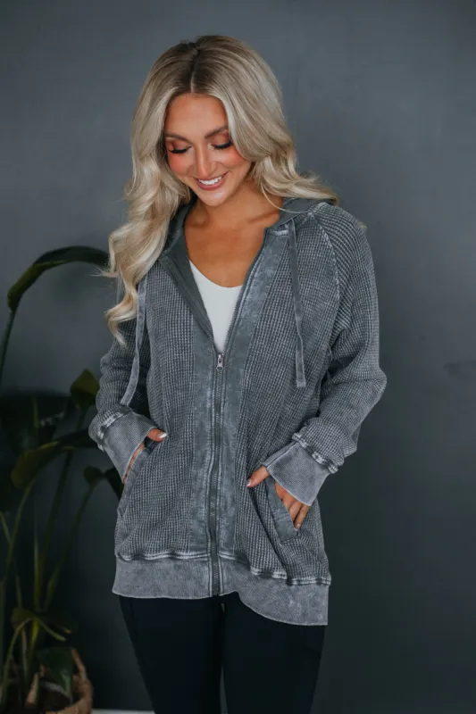 Leya Zip-Up Jacket - Urban Chic sold by Wild Oak Boutique