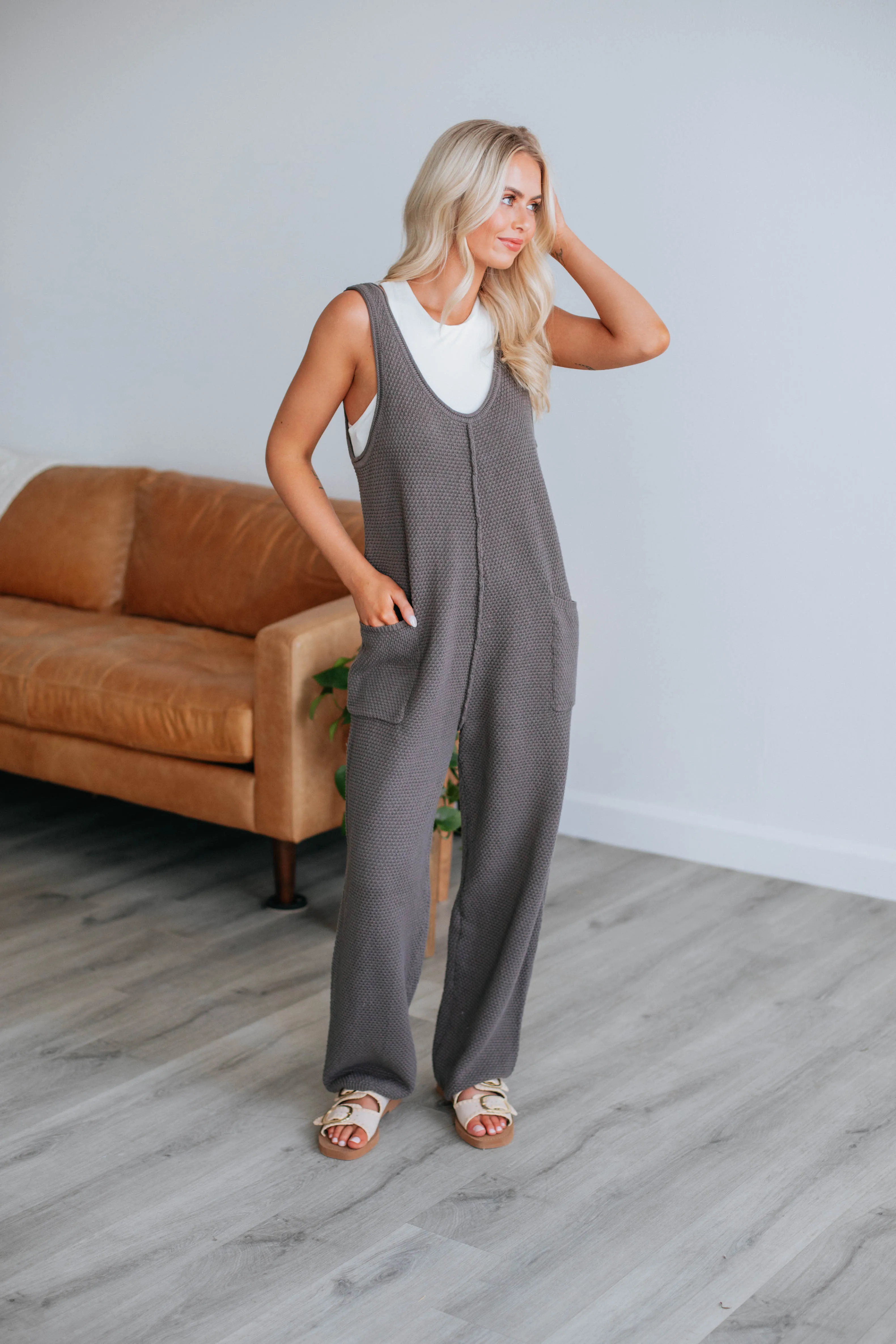 Bowen Knit Jumpsuit sold by Wild Oak Boutique product image thumbnail 5