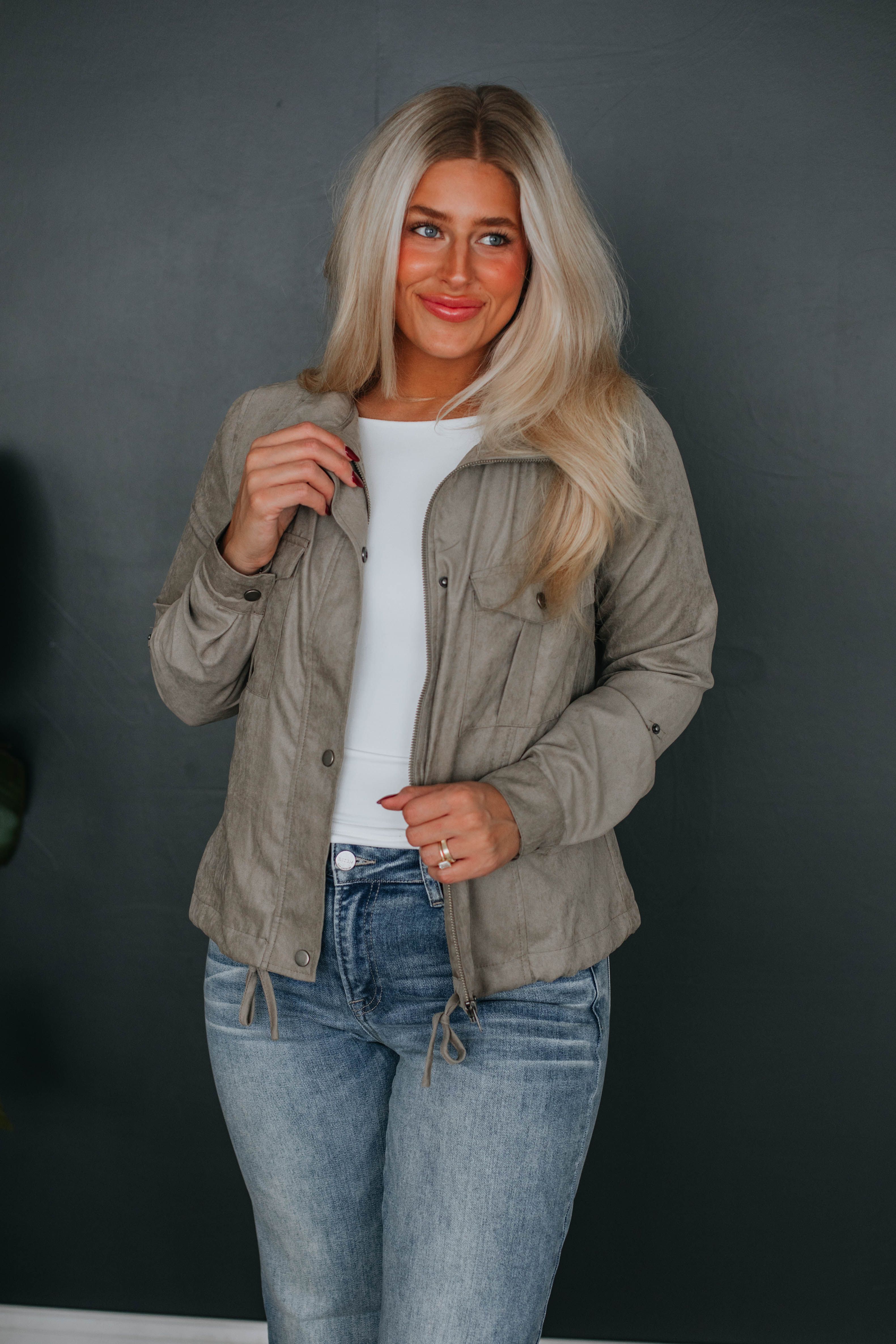 Dillon Lightweight Jacket - Mushroom sold by Wild Oak Boutique