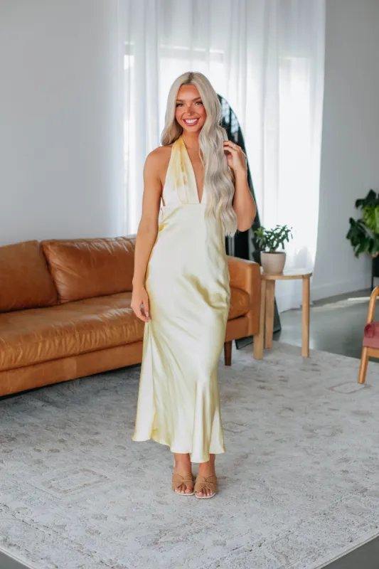 Andie Satin Dress sold by Wild Oak Boutique