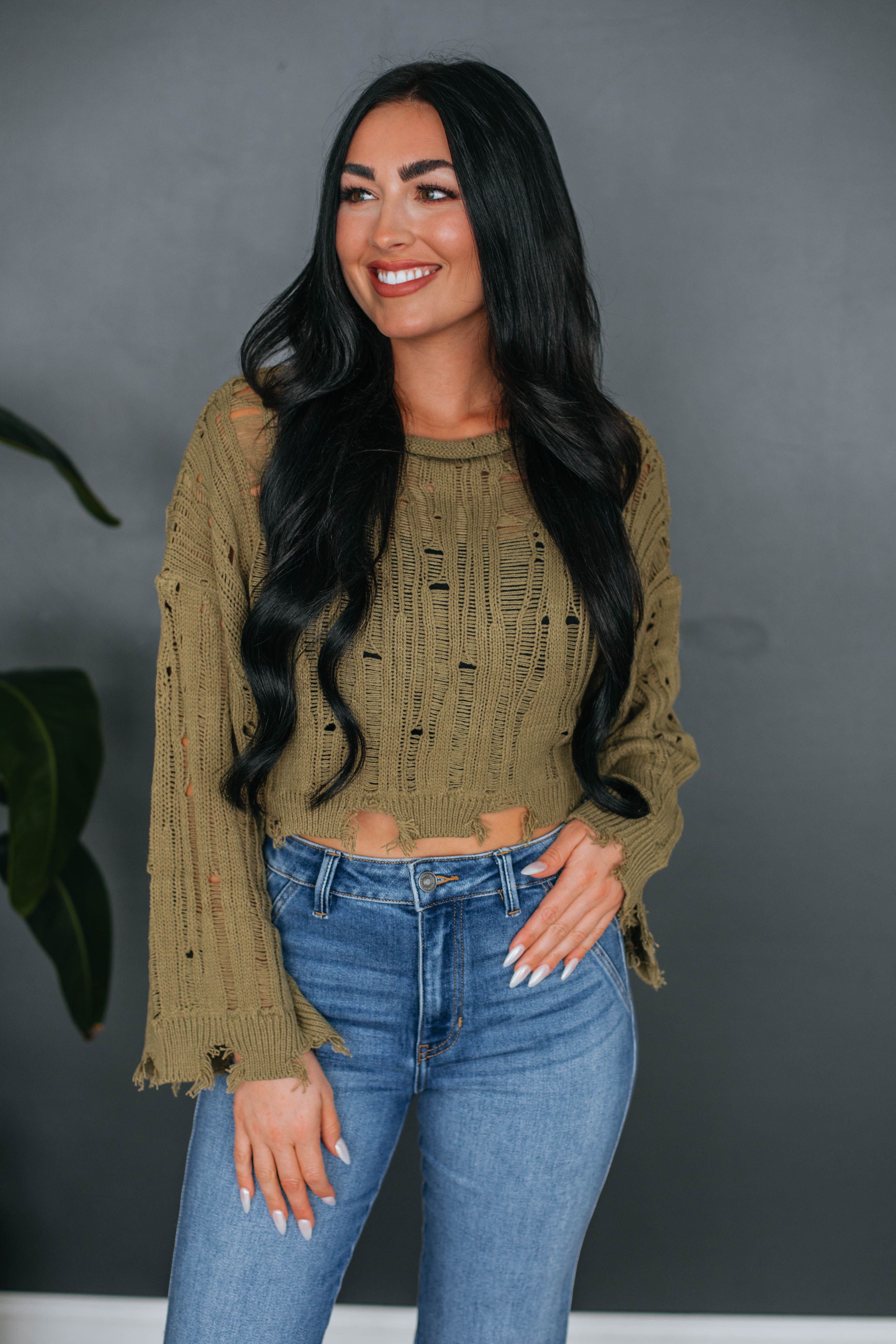 Dasha Cropped Sweater sold by Wild Oak Boutique product image thumbnail 5