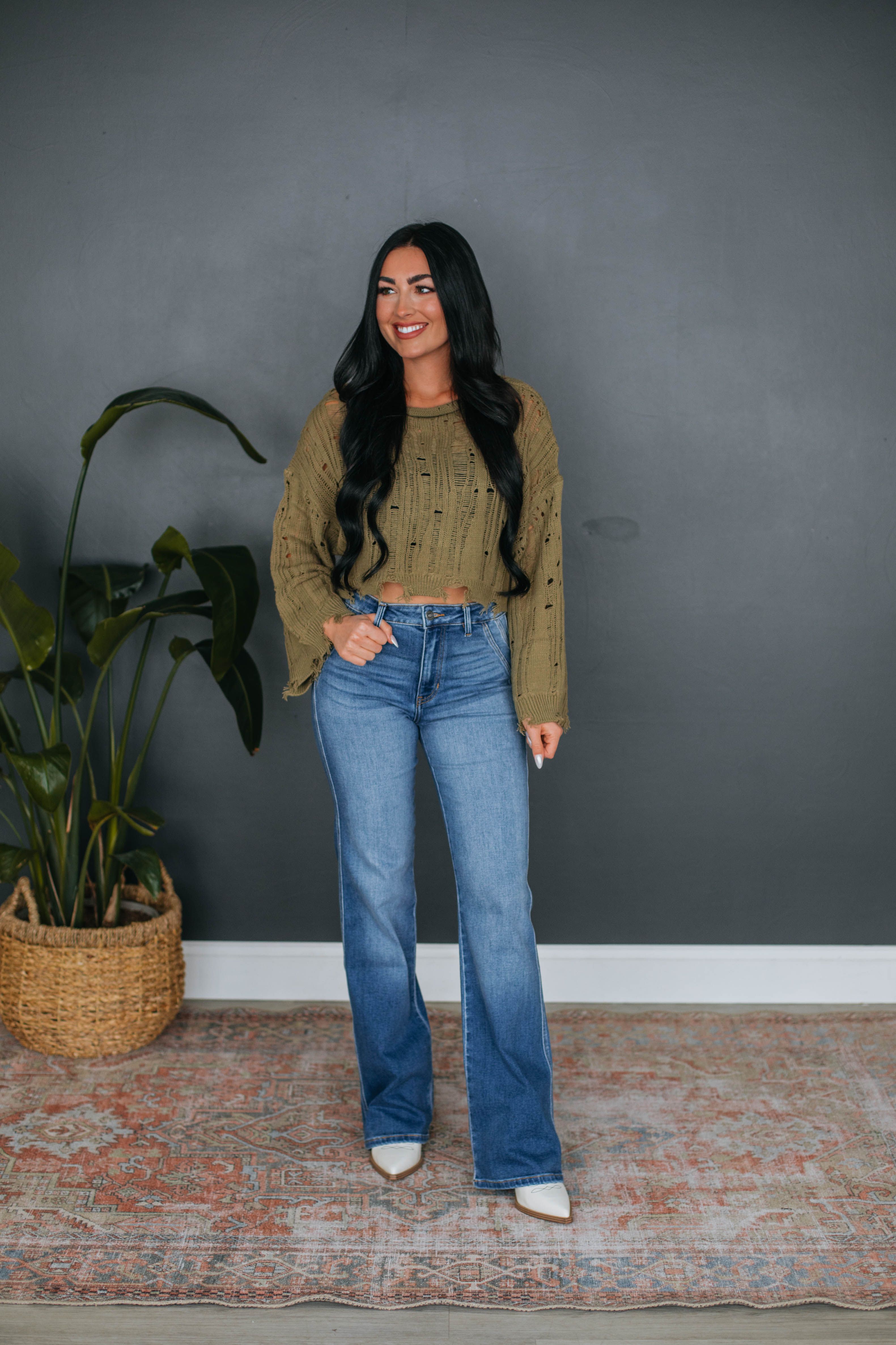 Dasha Cropped Sweater sold by Wild Oak Boutique product image thumbnail 3