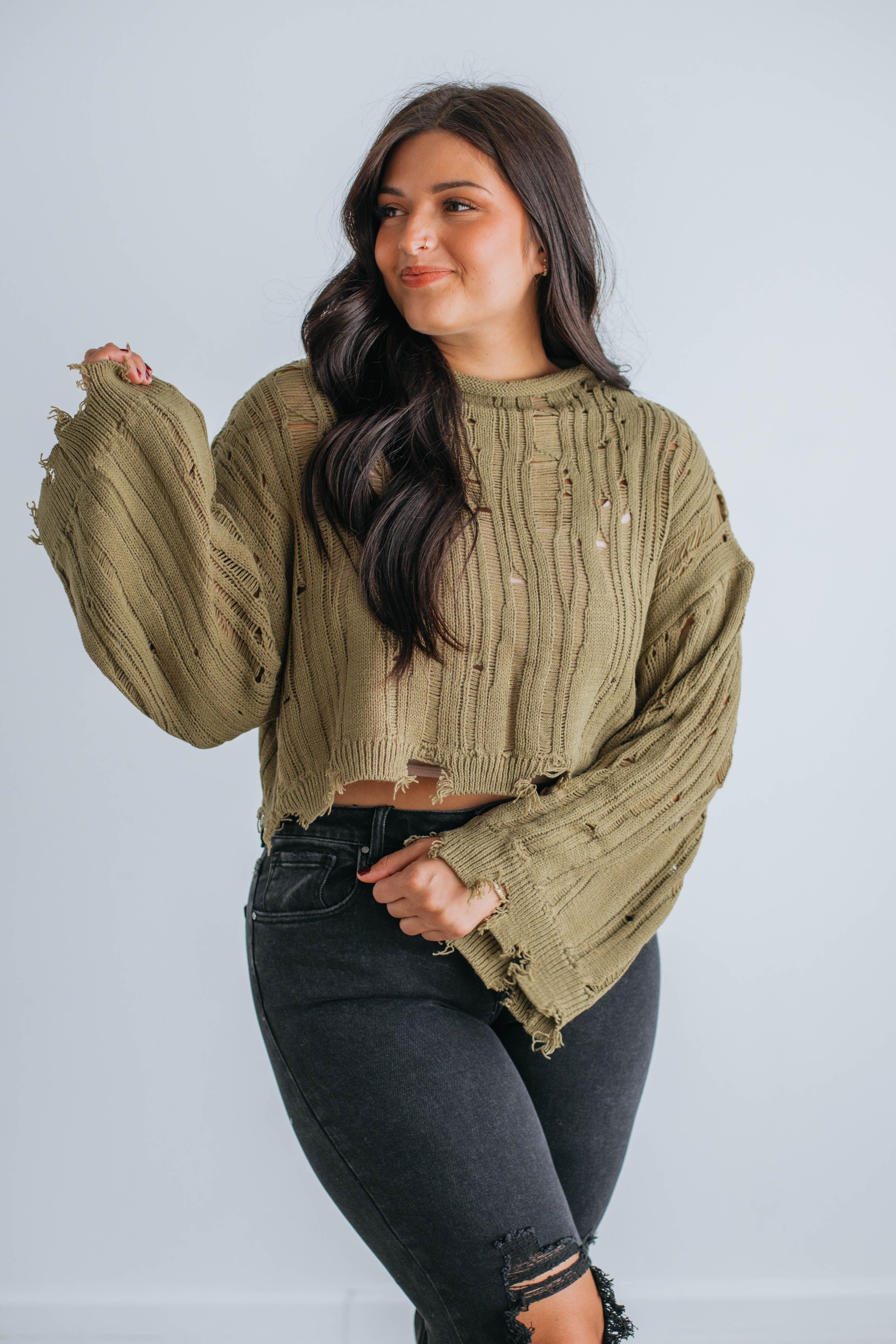 Dasha Cropped Sweater sold by Wild Oak Boutique product image thumbnail 4