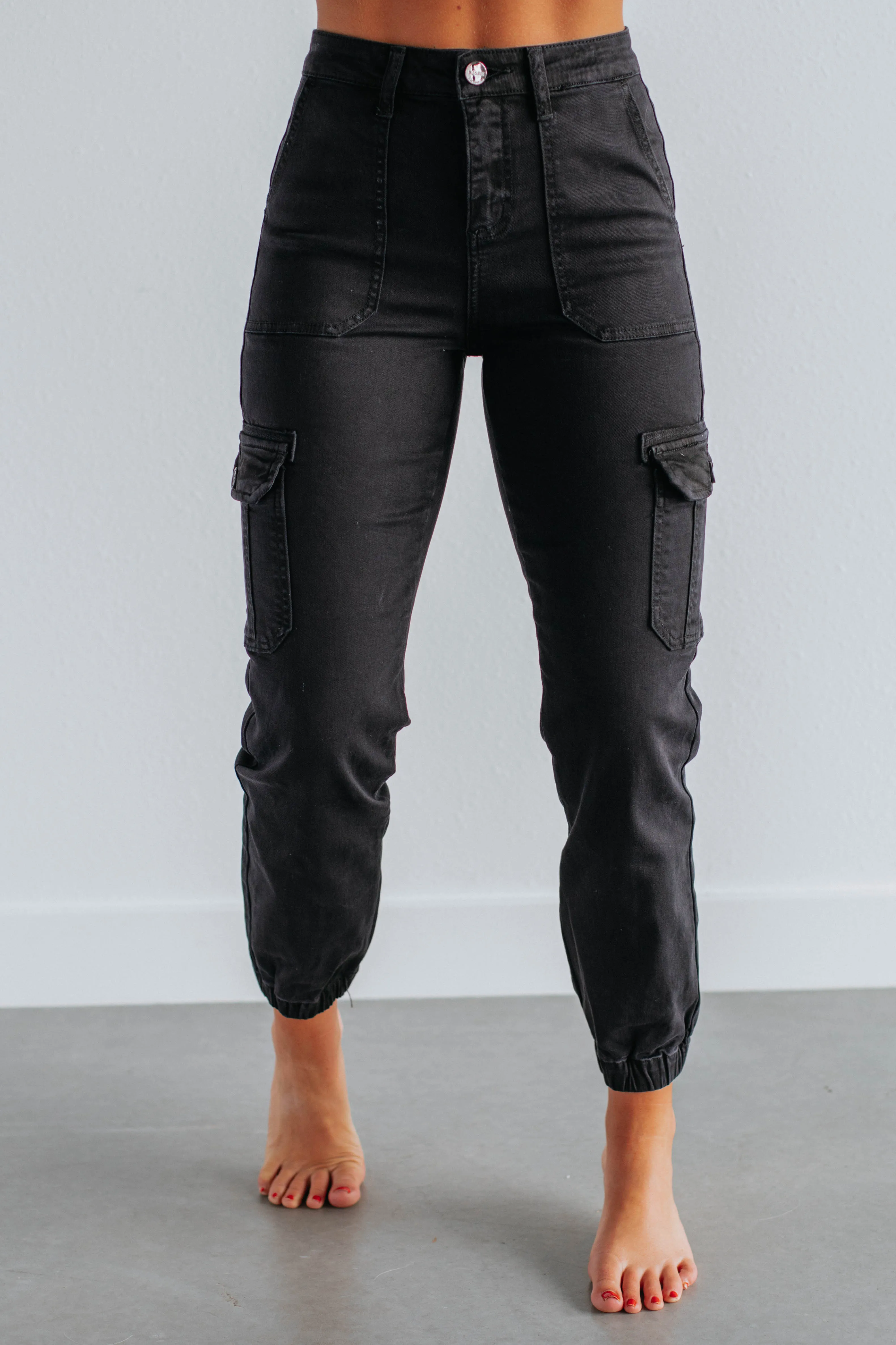 Jadia Risen Cargo Pants - Vintage Black sold by Wild Oak Boutique