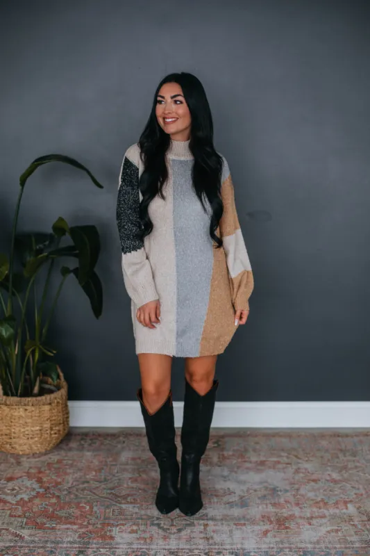 Calia Colorblock Sweater Dress sold by Wild Oak Boutique