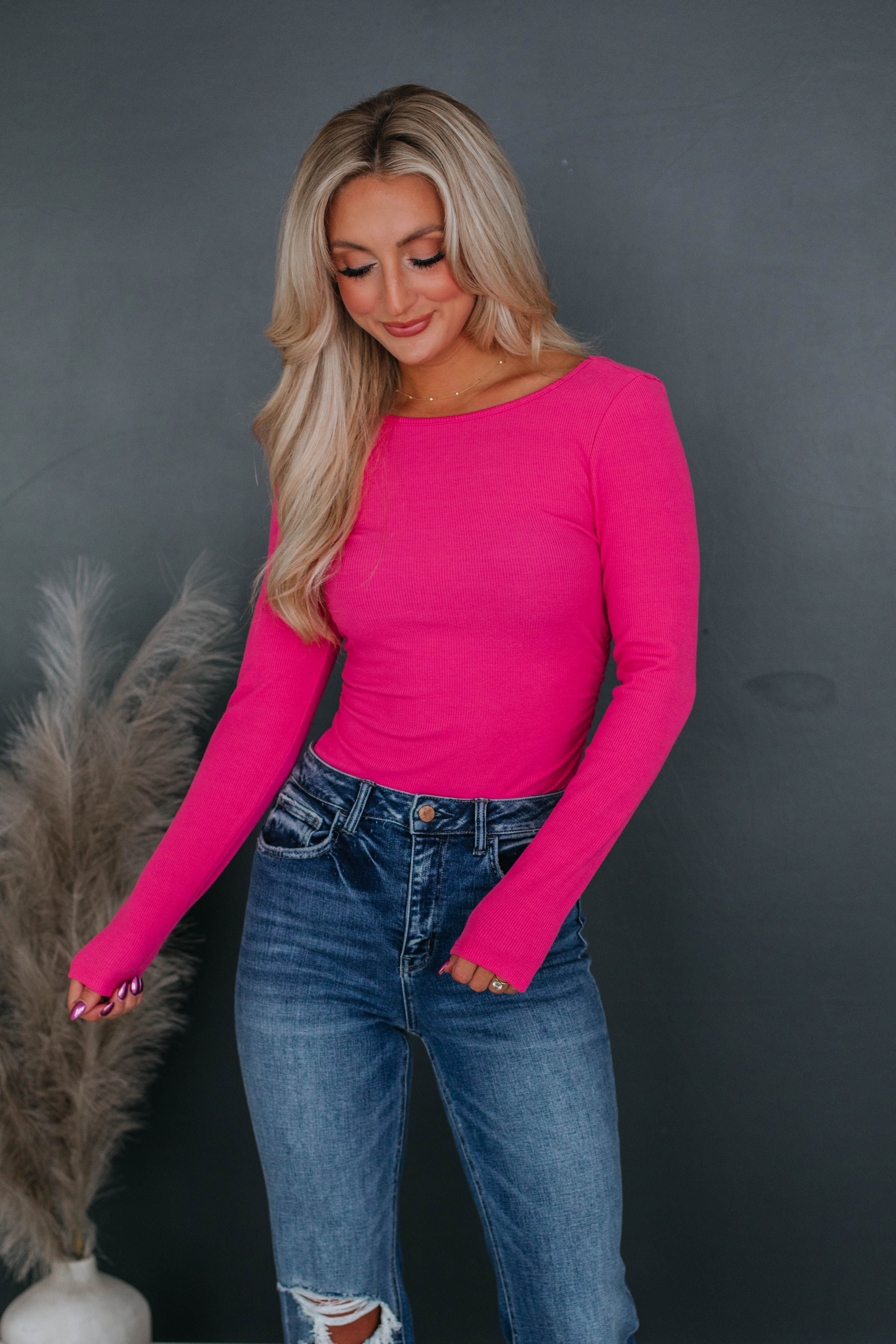 Zahara Bodysuit - Hot Pink sold by Wild Oak Boutique product image thumbnail 5