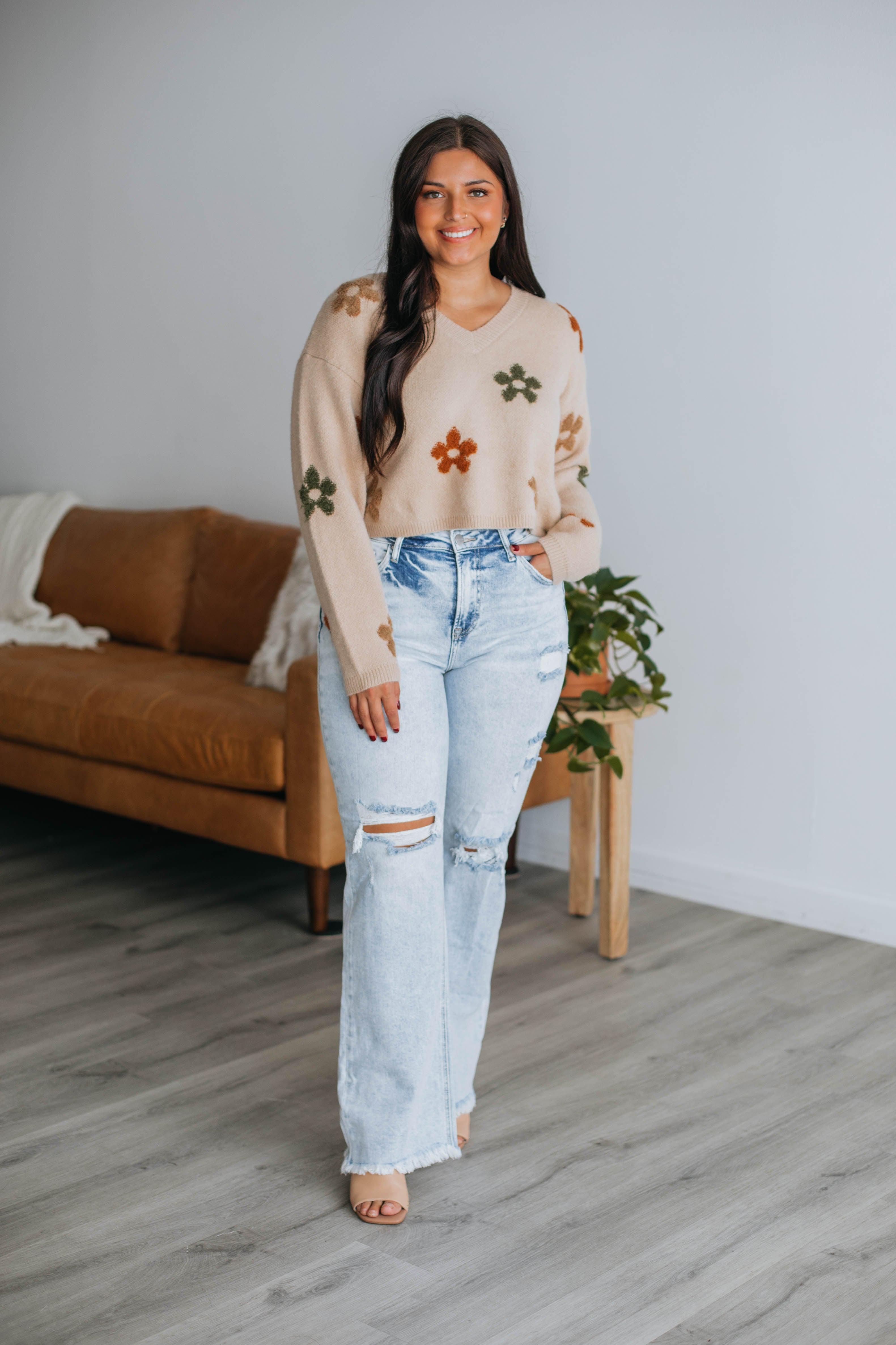 Feeling Floral Sweater sold by Wild Oak Boutique product image thumbnail 7