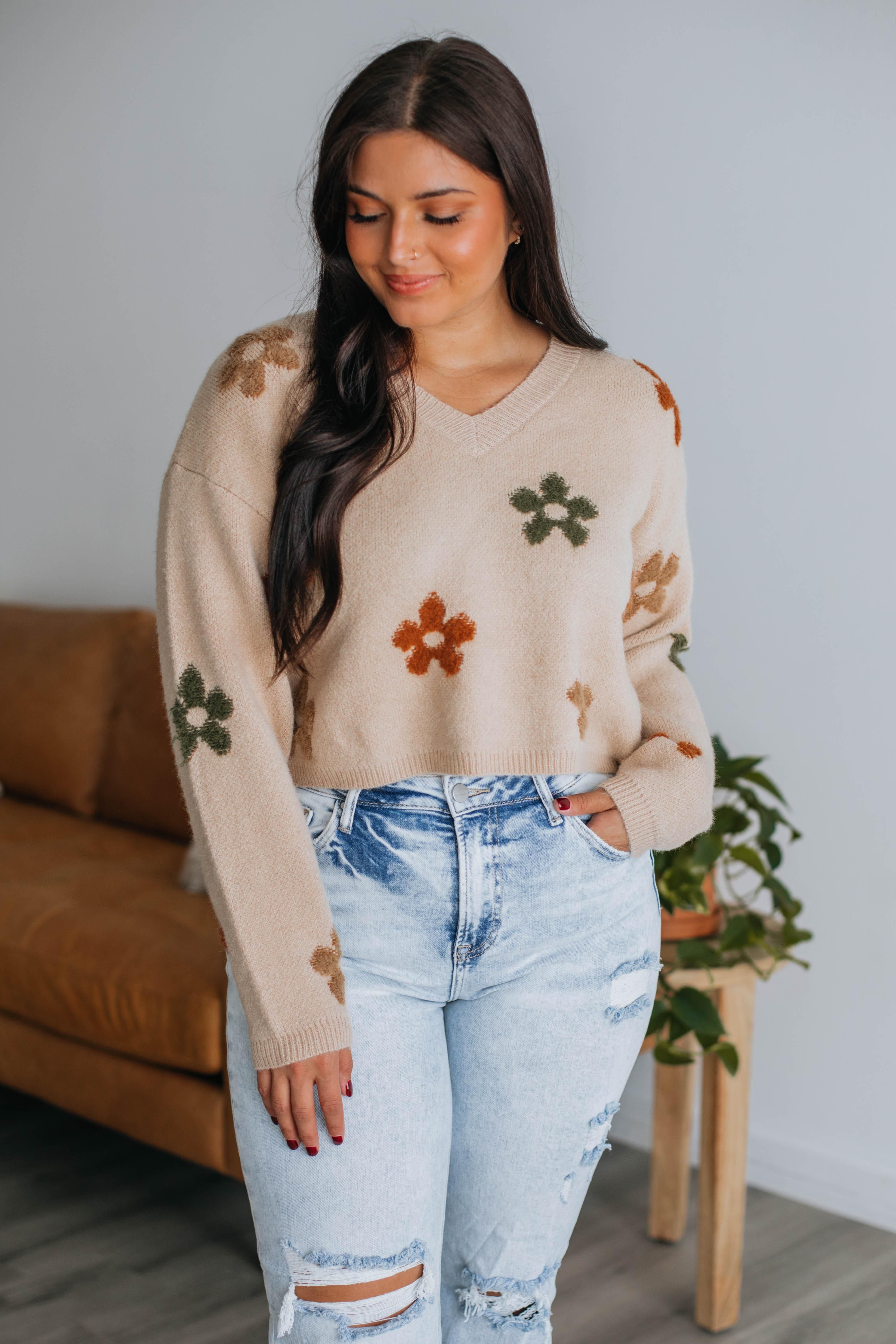 Feeling Floral Sweater sold by Wild Oak Boutique product image thumbnail 3