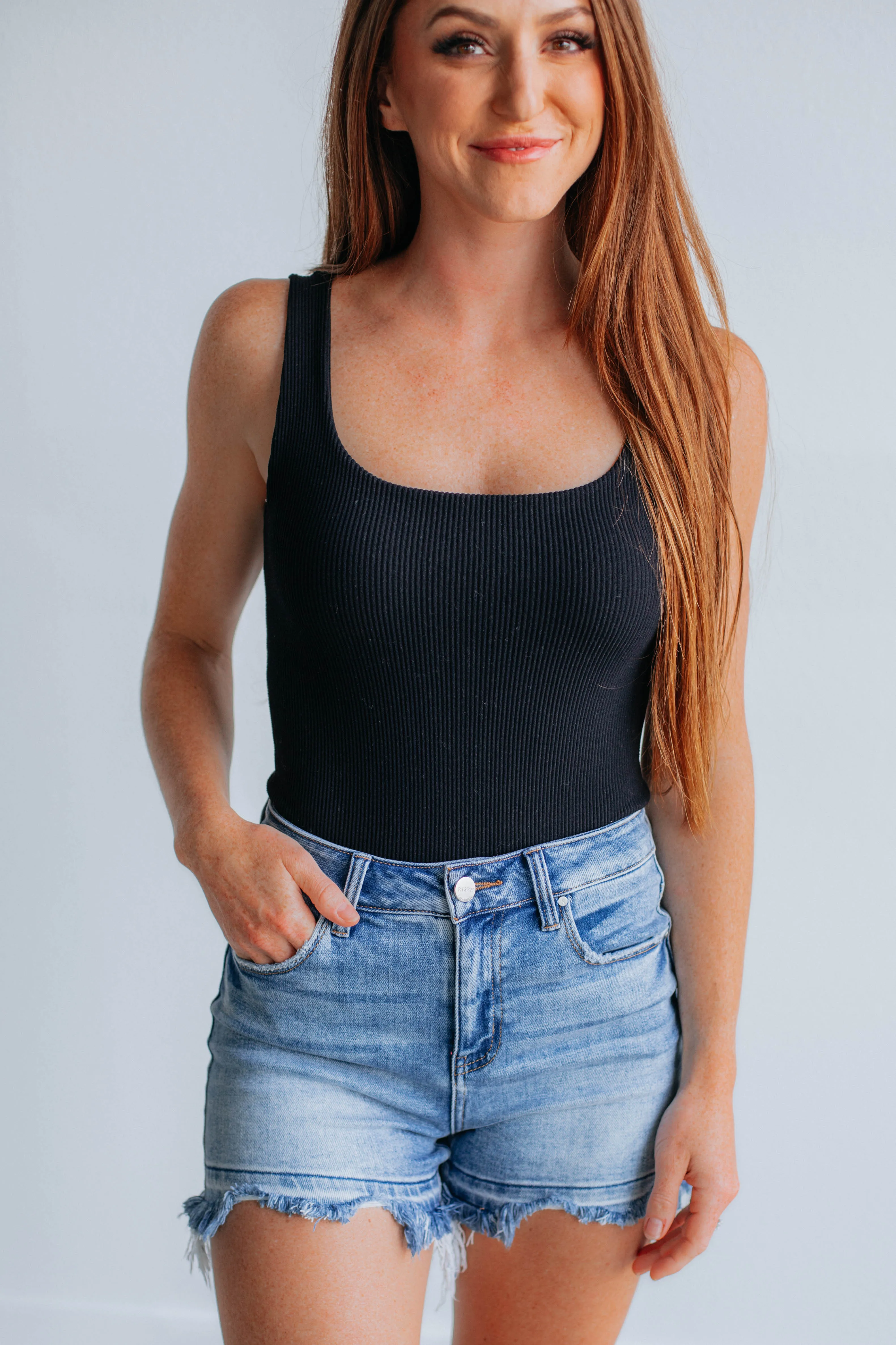 Dahlia Ribbed Bodysuit - Black sold by Wild Oak Boutique product image thumbnail 2