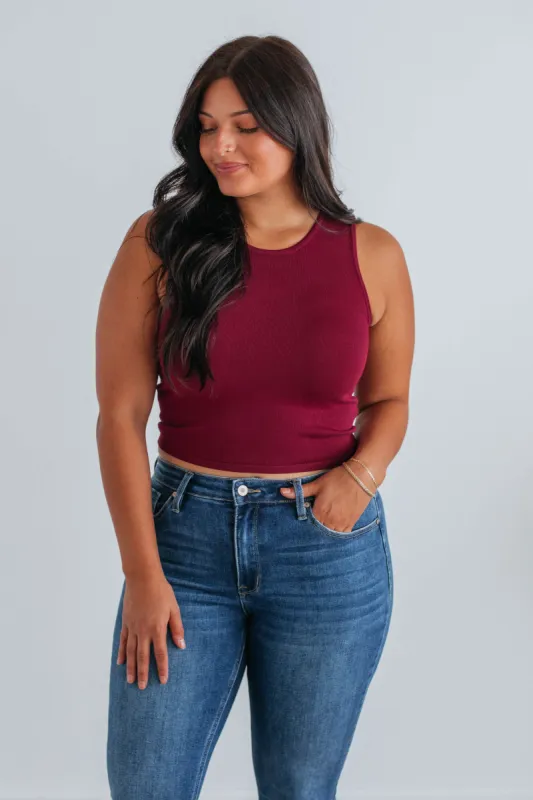 Vivian Tank - Berry sold by Wild Oak Boutique