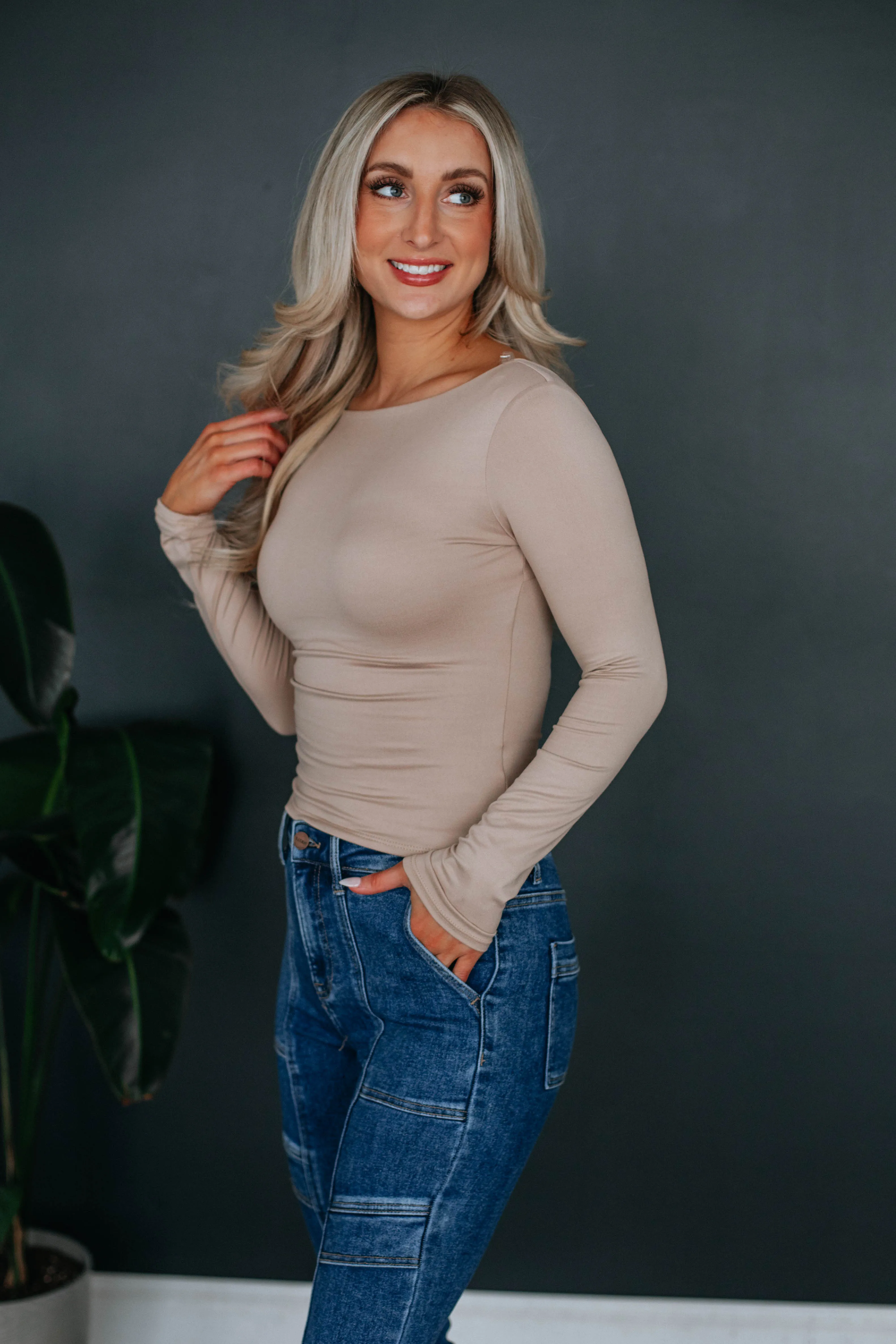 Ronin Long Sleeve Top - Almond sold by Wild Oak Boutique product image thumbnail 5