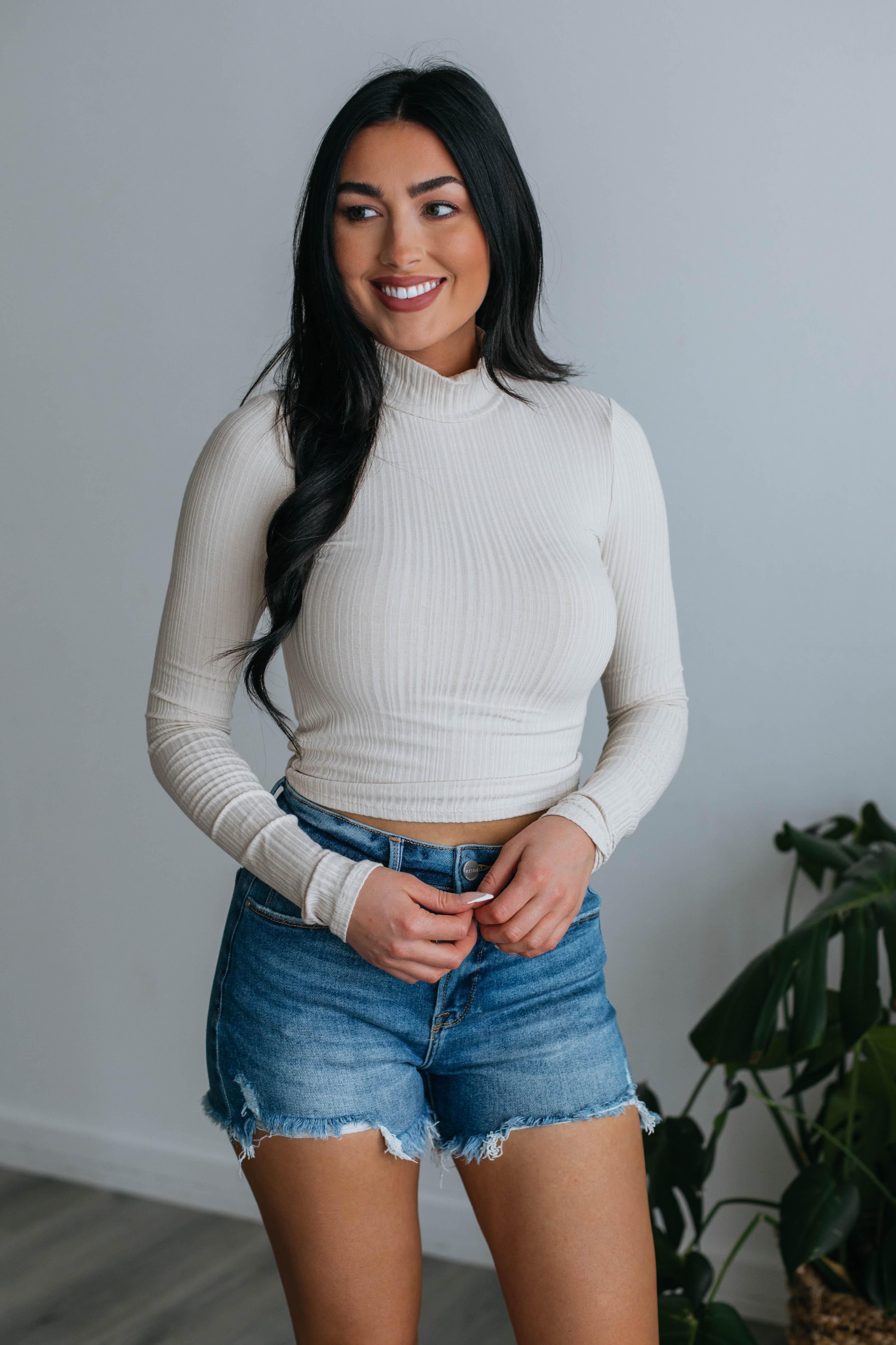 Edeny Mock Neck Top sold by Wild Oak Boutique