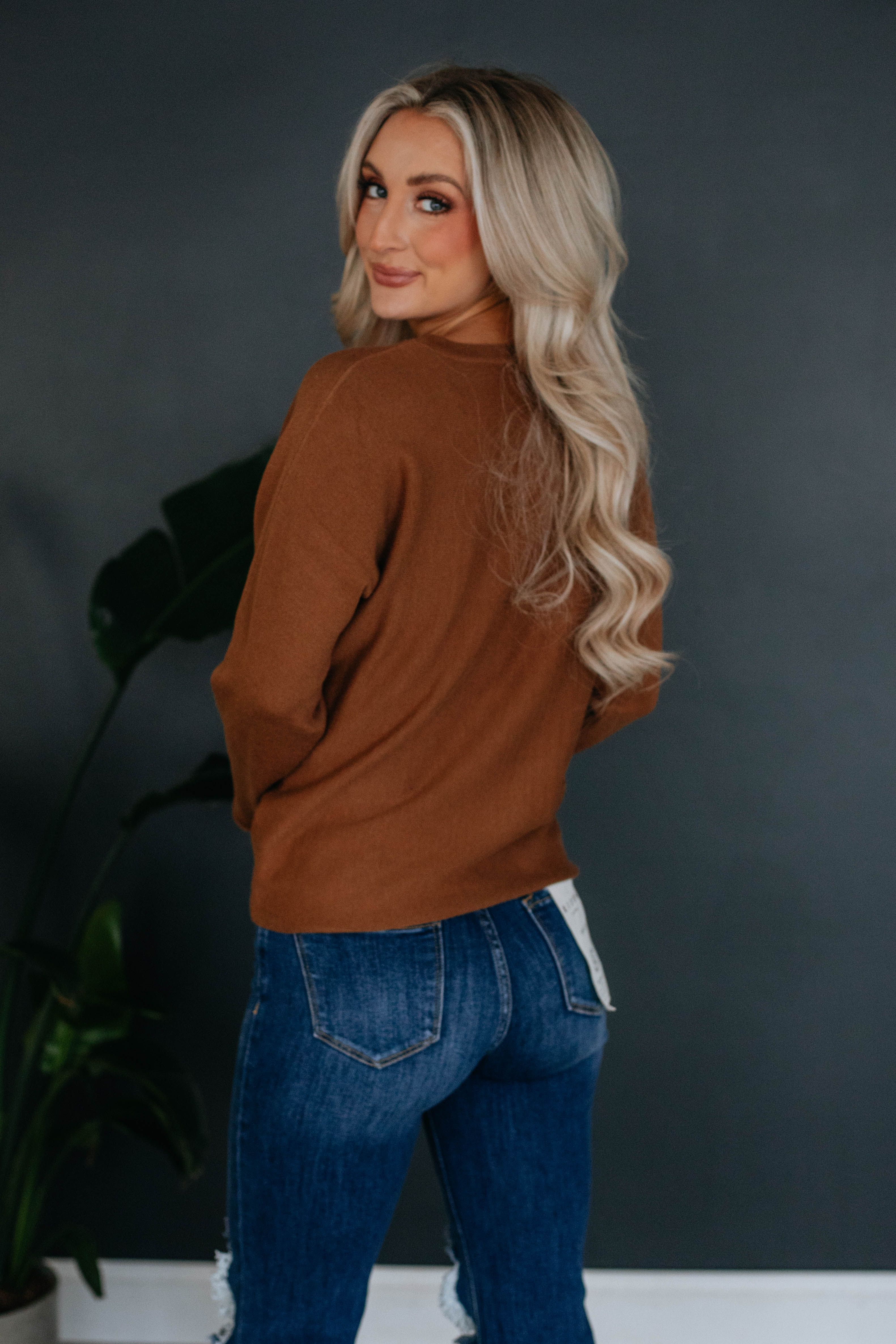 Brylee Lightweight Sweater - Gingerbread sold by Wild Oak Boutique product image thumbnail 3