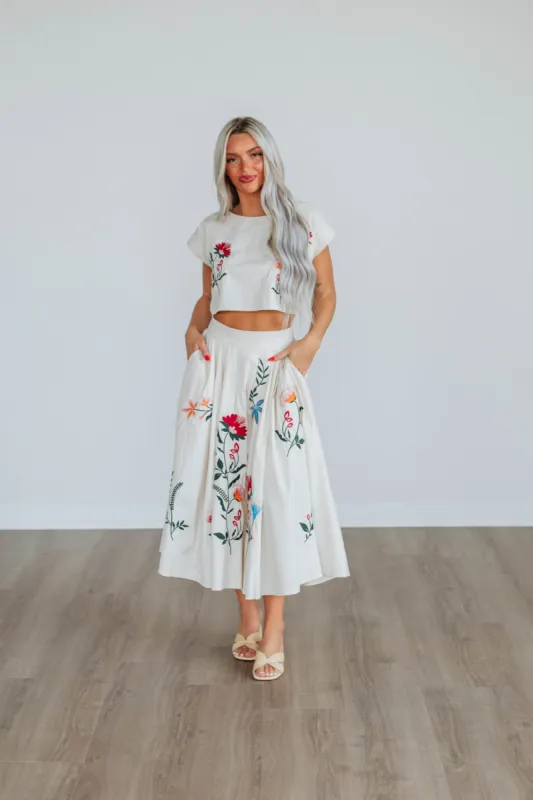 Katerina Two-Piece Set - Cream sold by Wild Oak Boutique