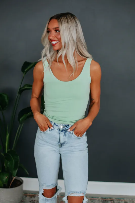 Delta Basic Tank - Pistachio sold by Wild Oak Boutique