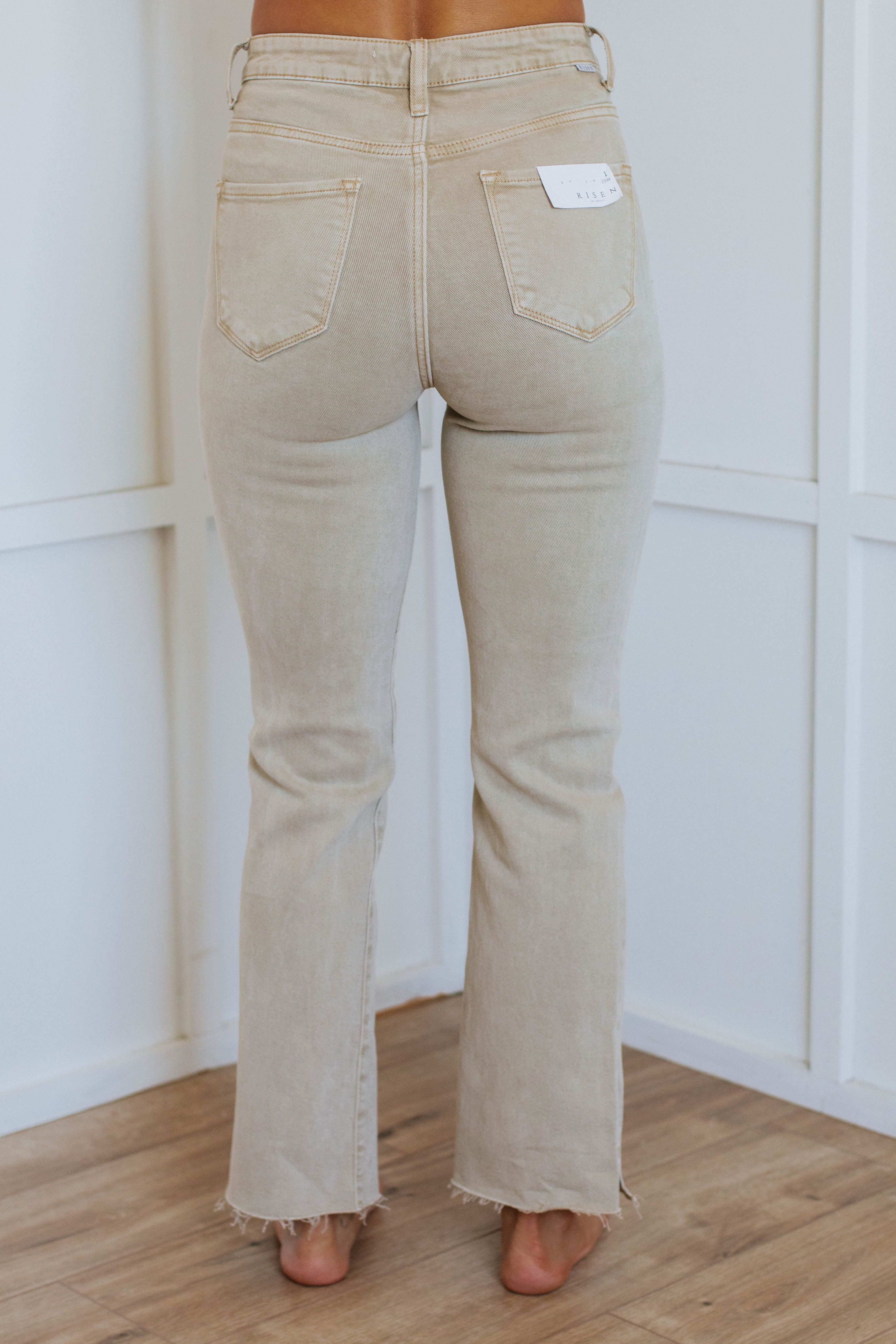 Nayla Risen Jeans - Sand sold by Wild Oak Boutique product image thumbnail 4