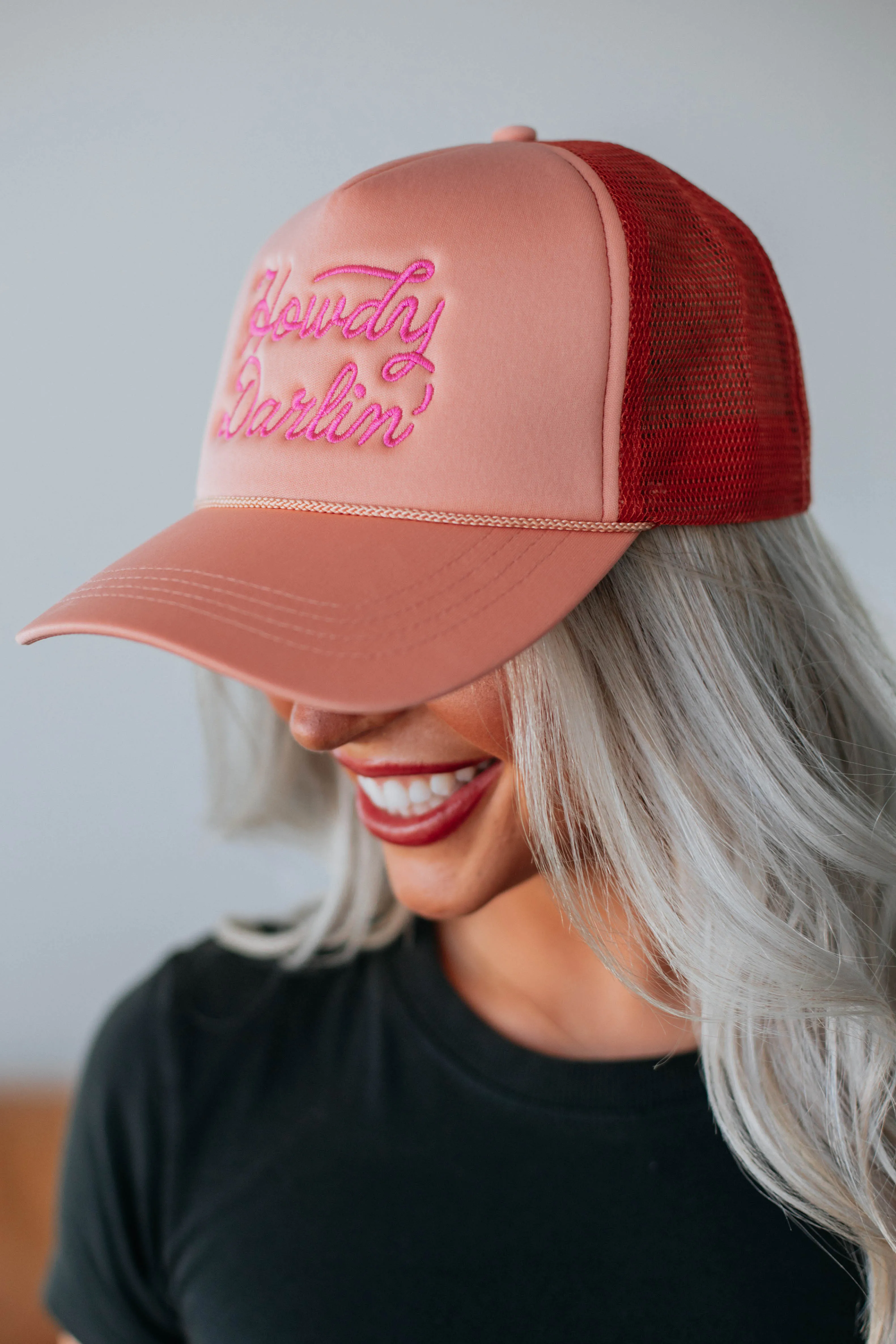 Howdy Darlin' Trucker Hat - Peach sold by Wild Oak Boutique product image thumbnail 3