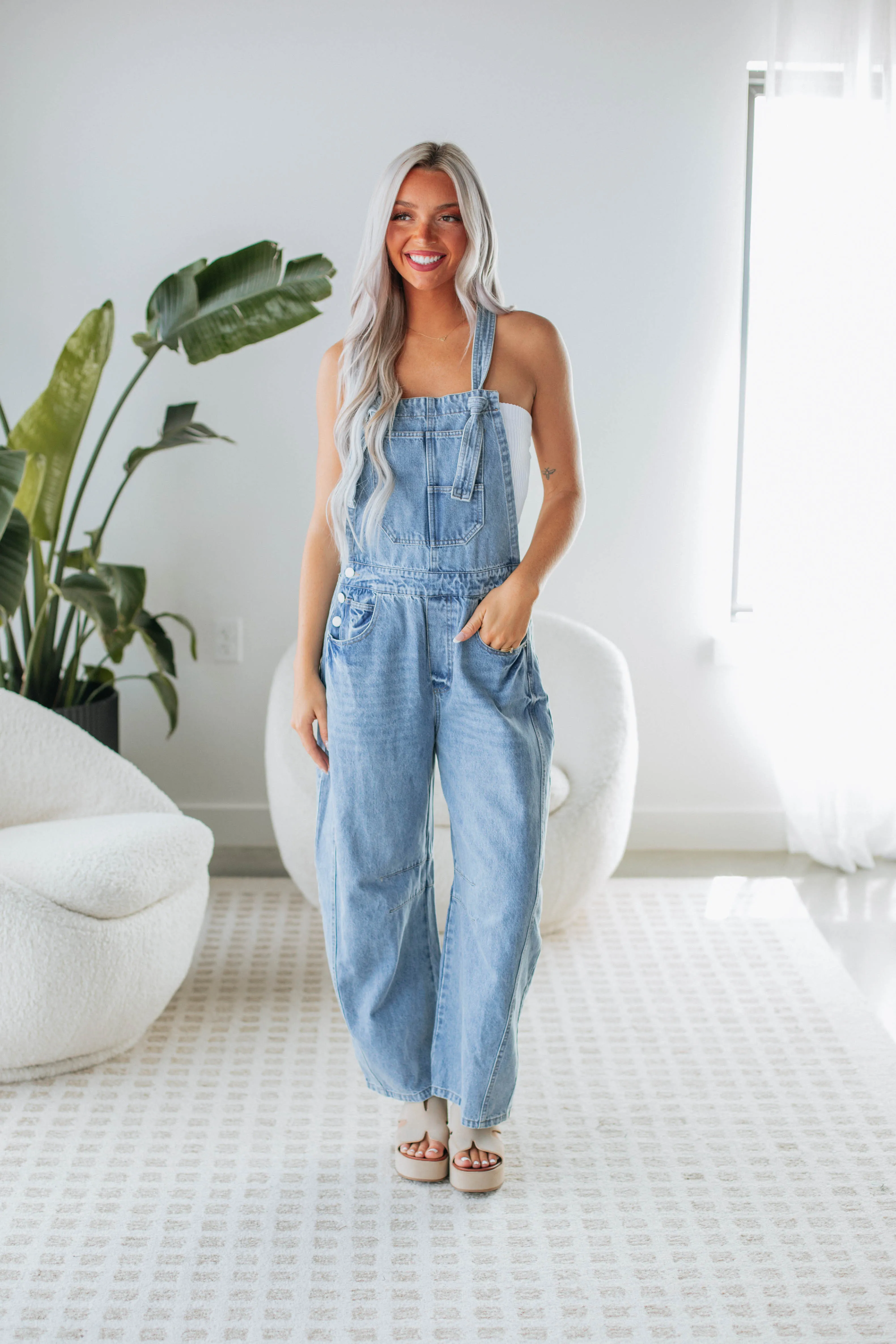 Danni Denim Overalls sold by Wild Oak Boutique product image thumbnail 4