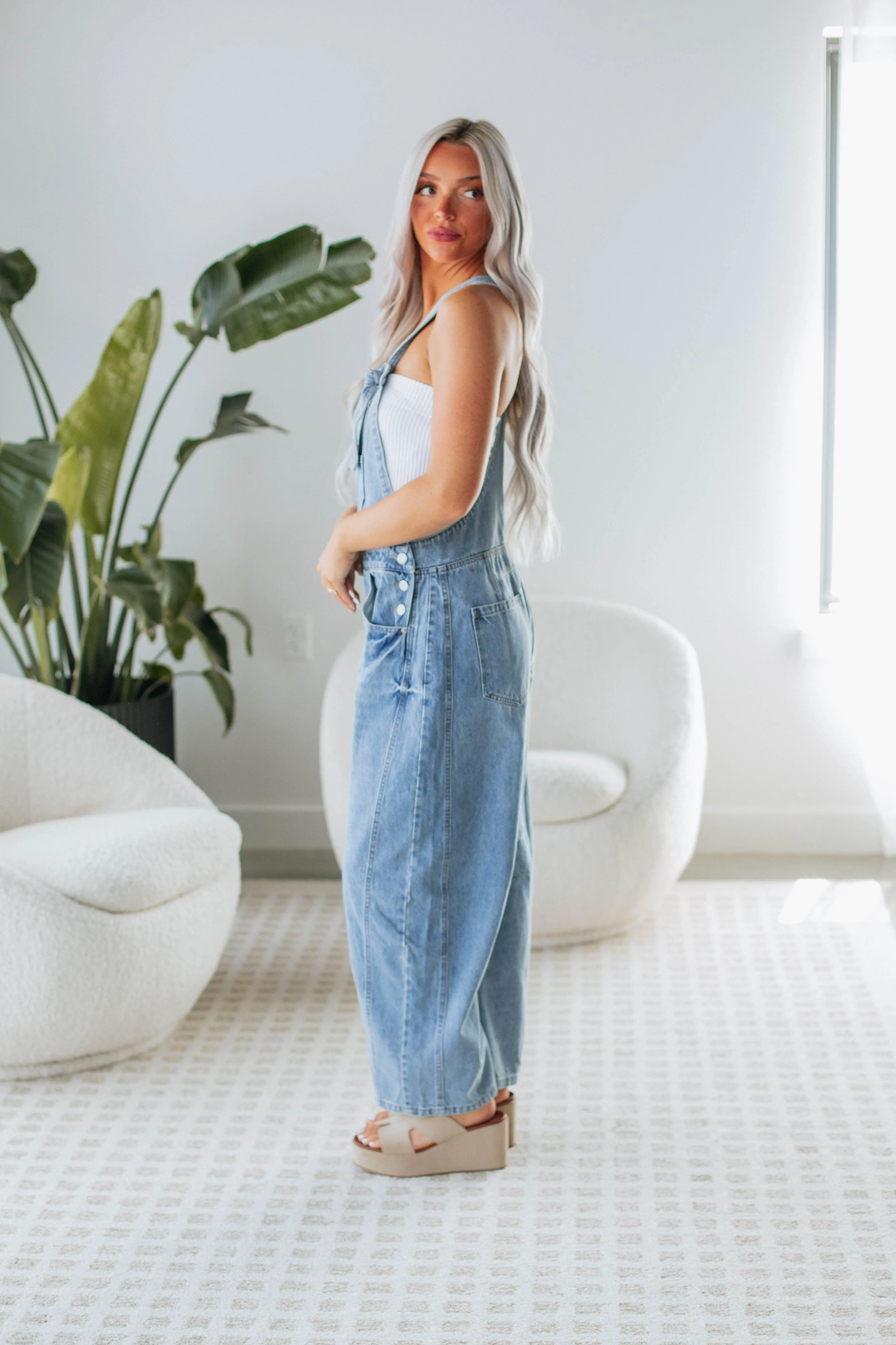 Danni Denim Overalls sold by Wild Oak Boutique product image thumbnail 3