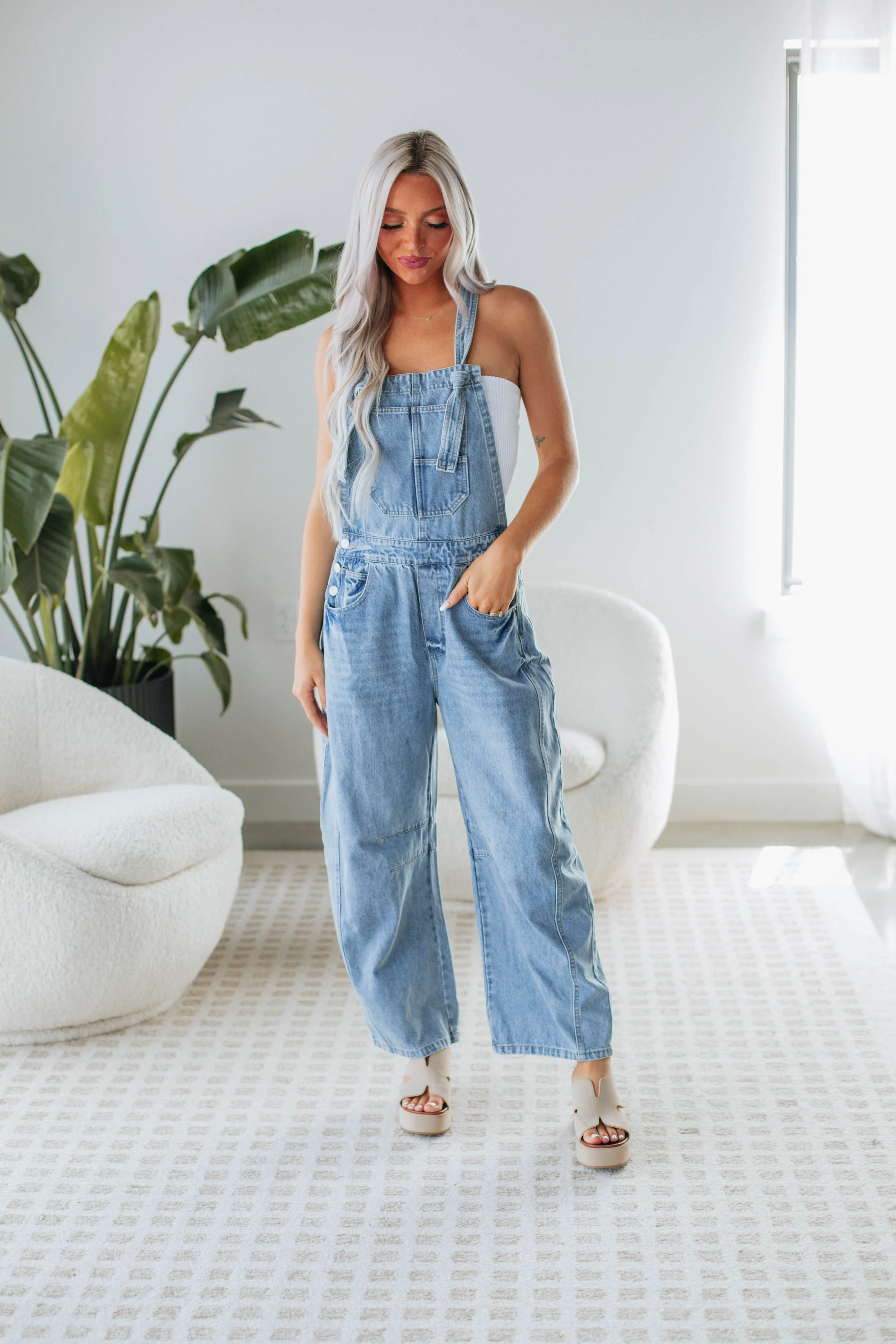 Danni Denim Overalls sold by Wild Oak Boutique product image thumbnail 5