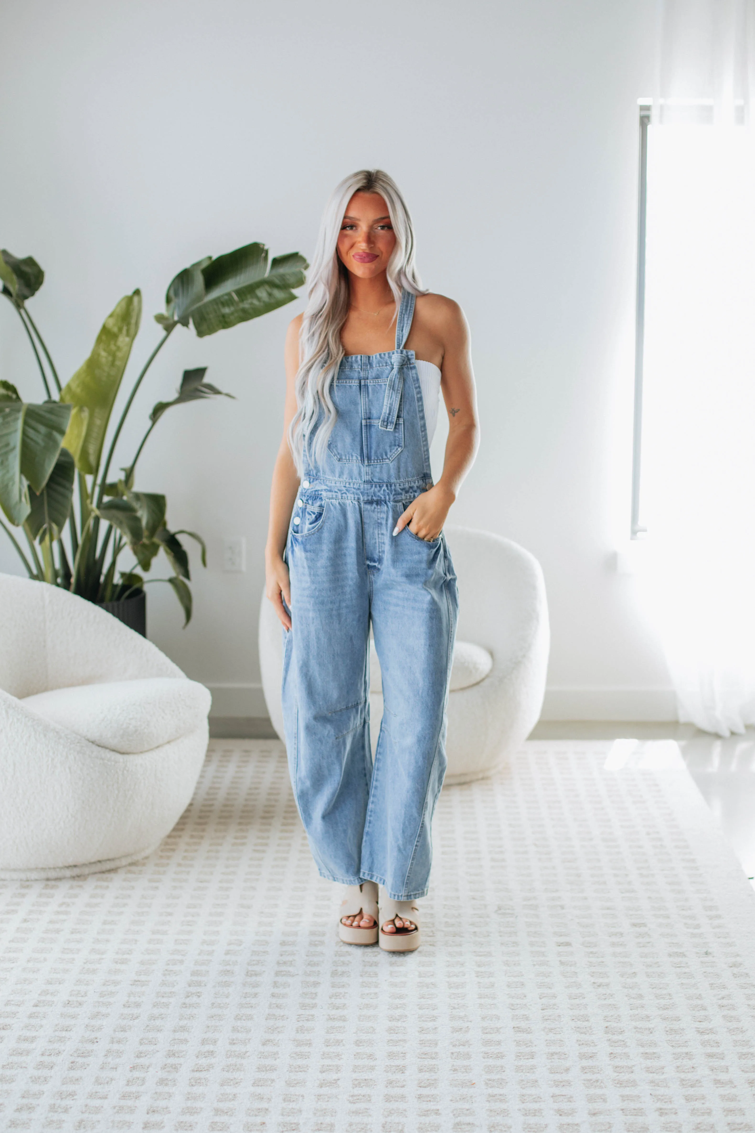 Danni Denim Overalls sold by Wild Oak Boutique