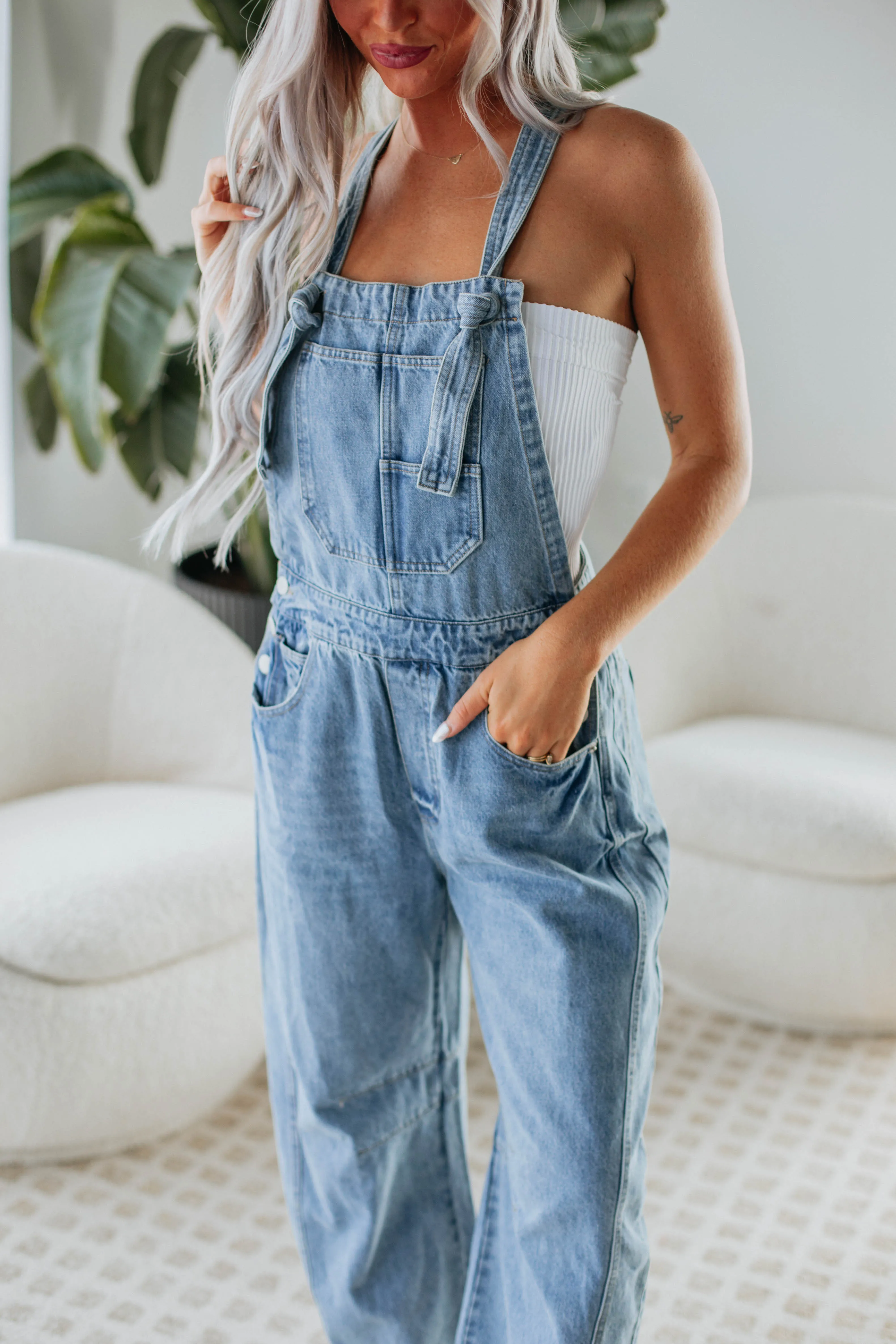 Danni Denim Overalls sold by Wild Oak Boutique product image thumbnail 2