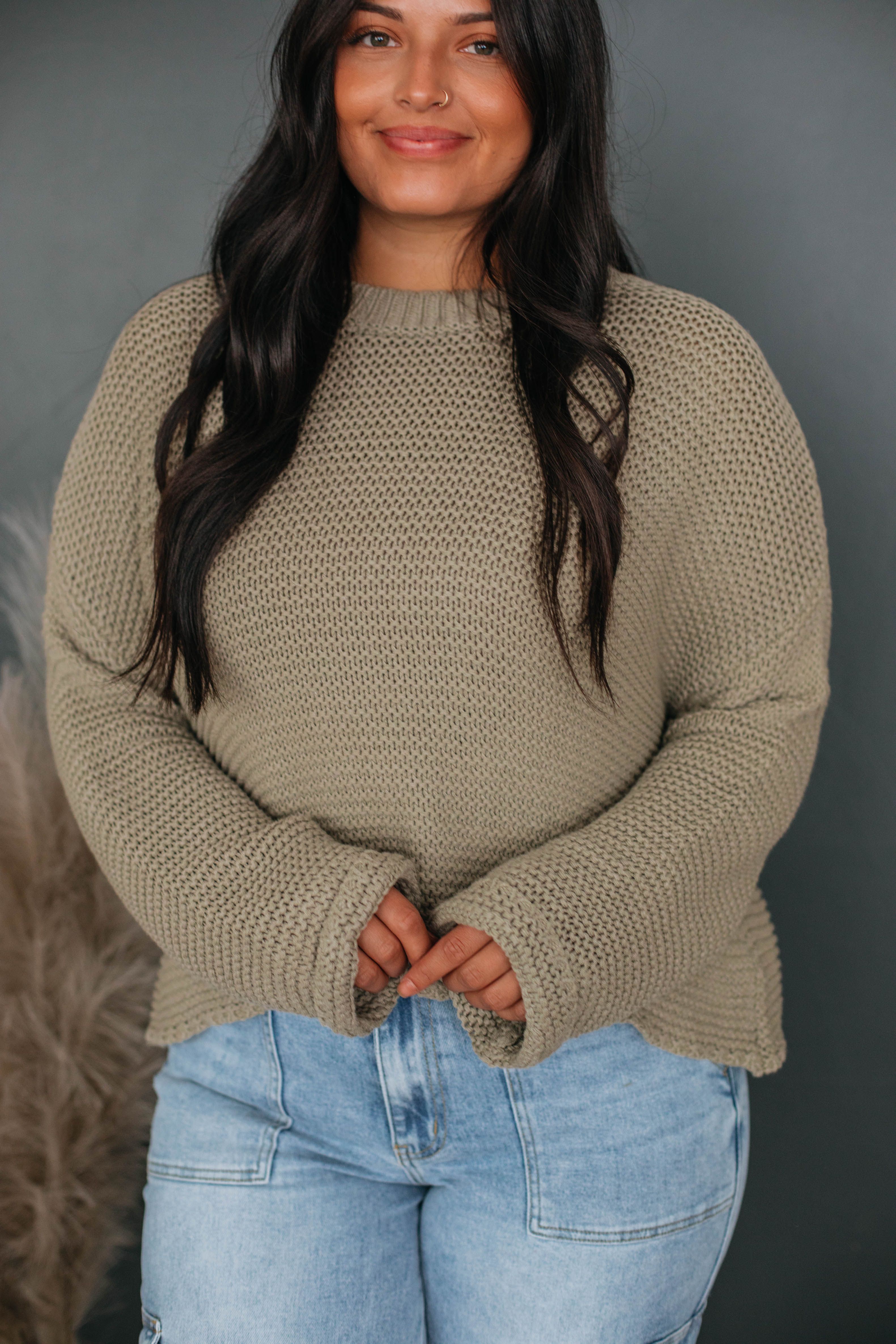 Judah Knit Sweater - Moss sold by Wild Oak Boutique product image thumbnail 5